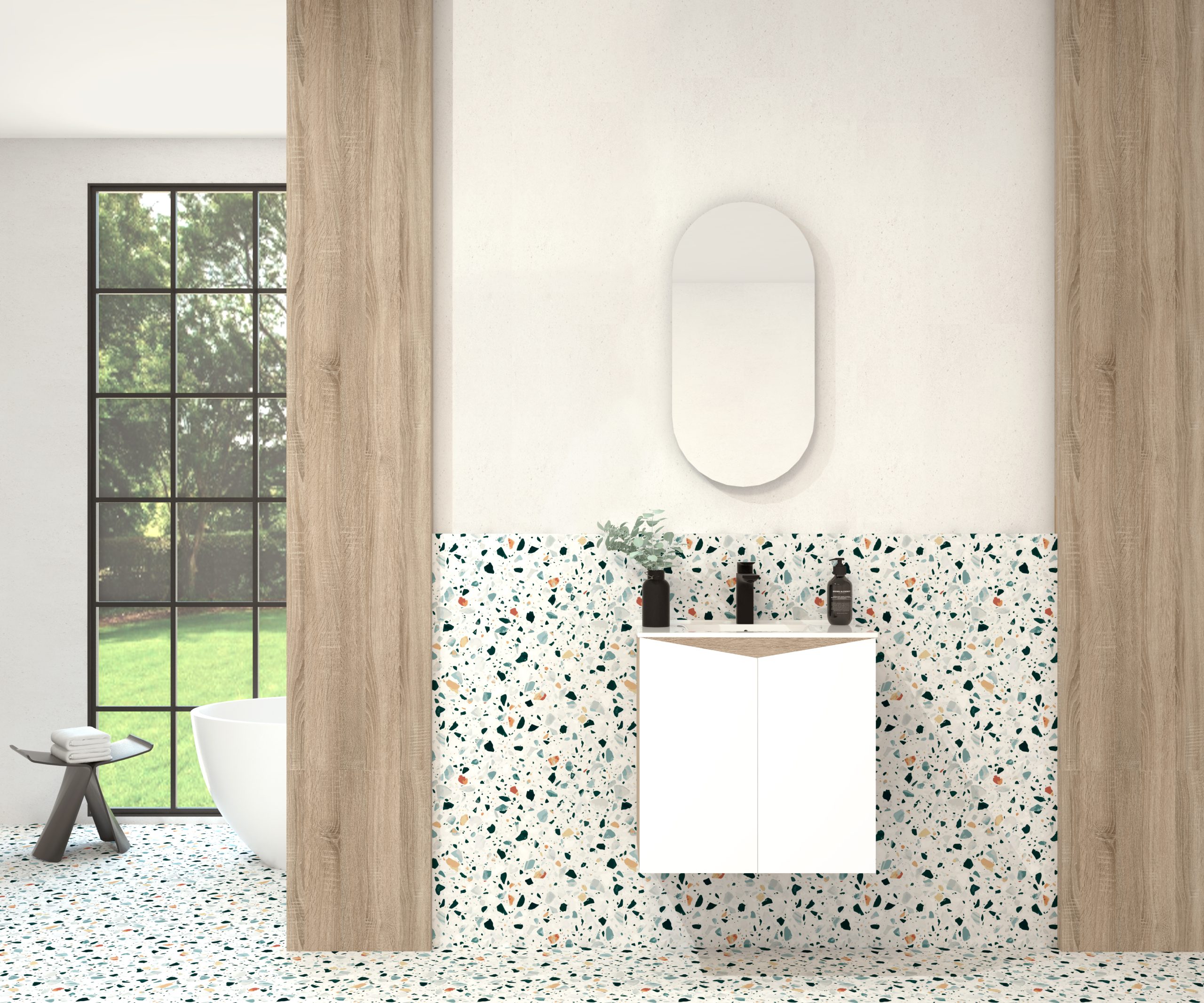 Pack COUSTOU + évier + capsule miroir