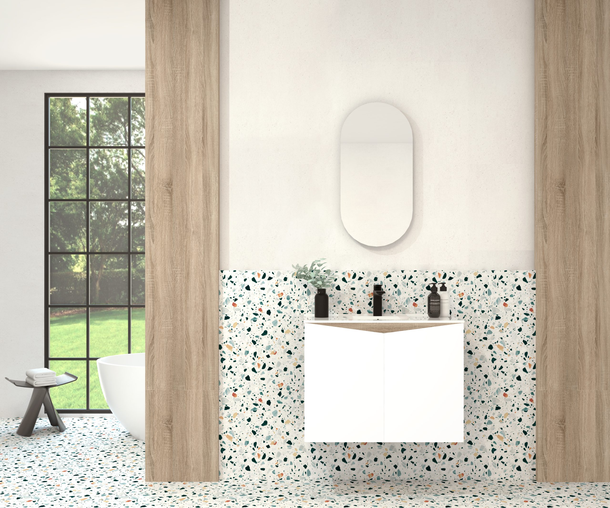 Pack COUSTOU + évier + capsule miroir