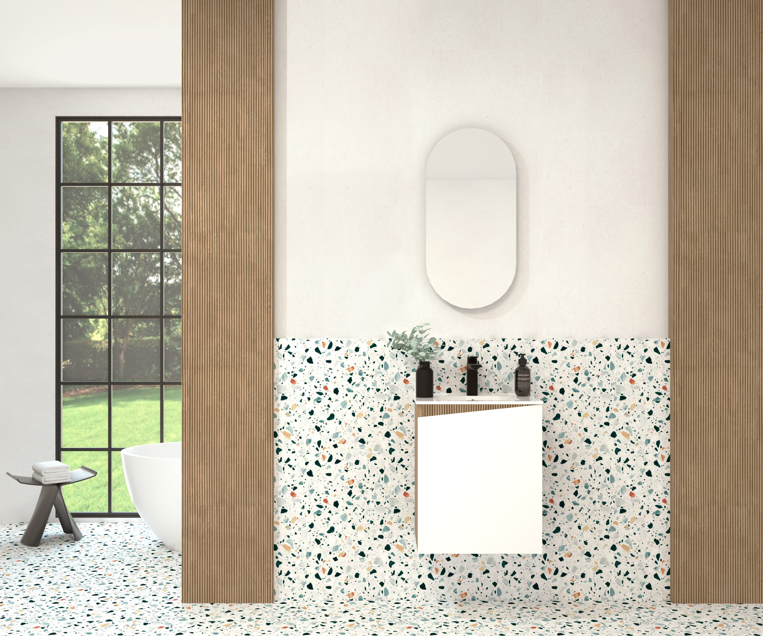 Pack COUSTOU + évier + capsule miroir