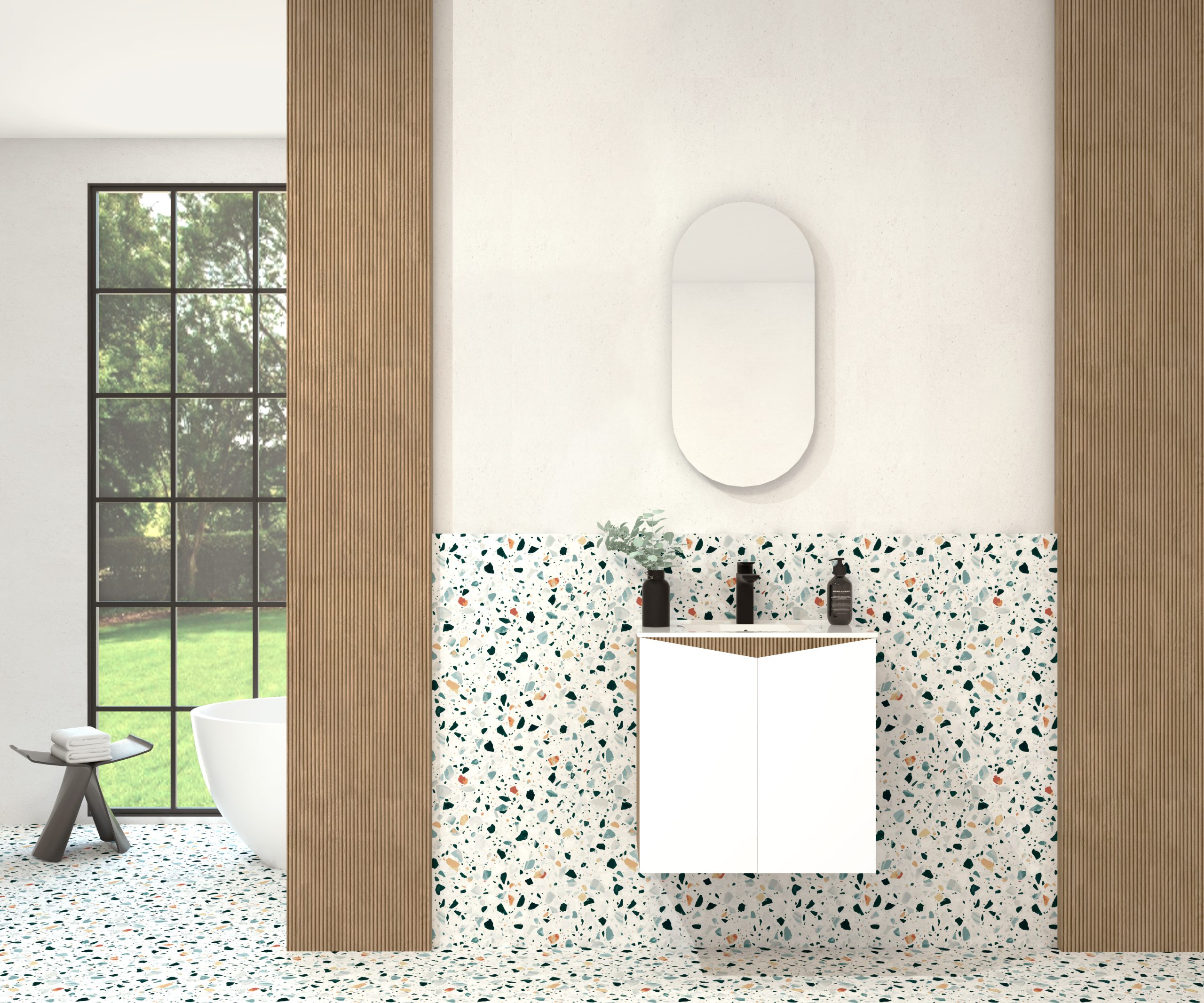 Pack COUSTOU + évier + capsule miroir