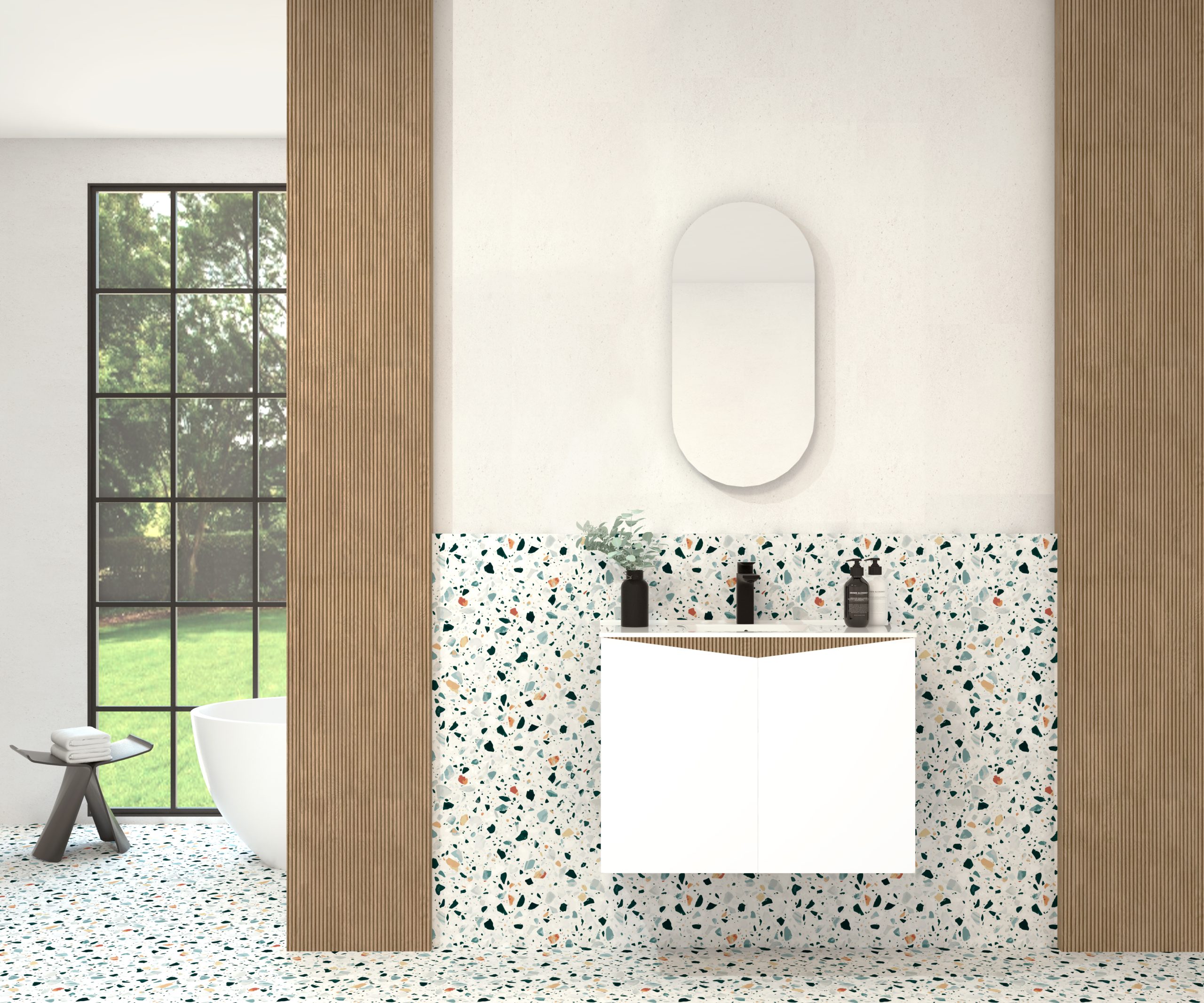 Pack COUSTOU + évier + capsule miroir