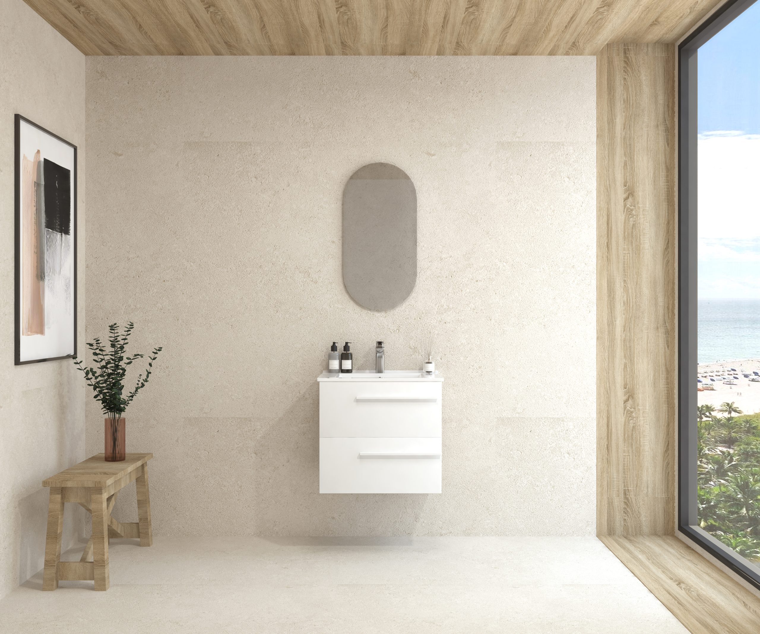 Pack CURIE + lavabo + capsule miroir