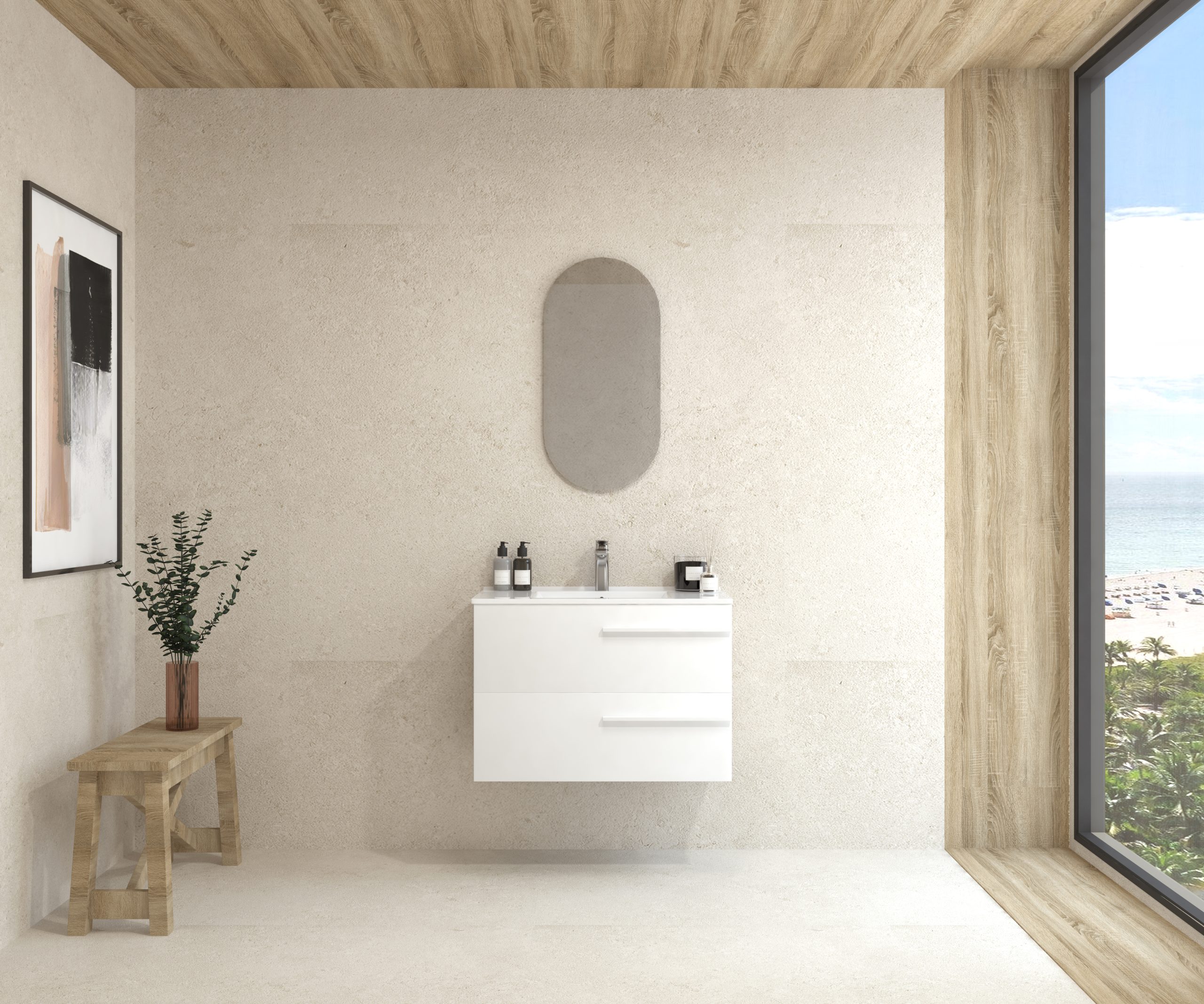 Pack CURIE + lavabo + capsule miroir