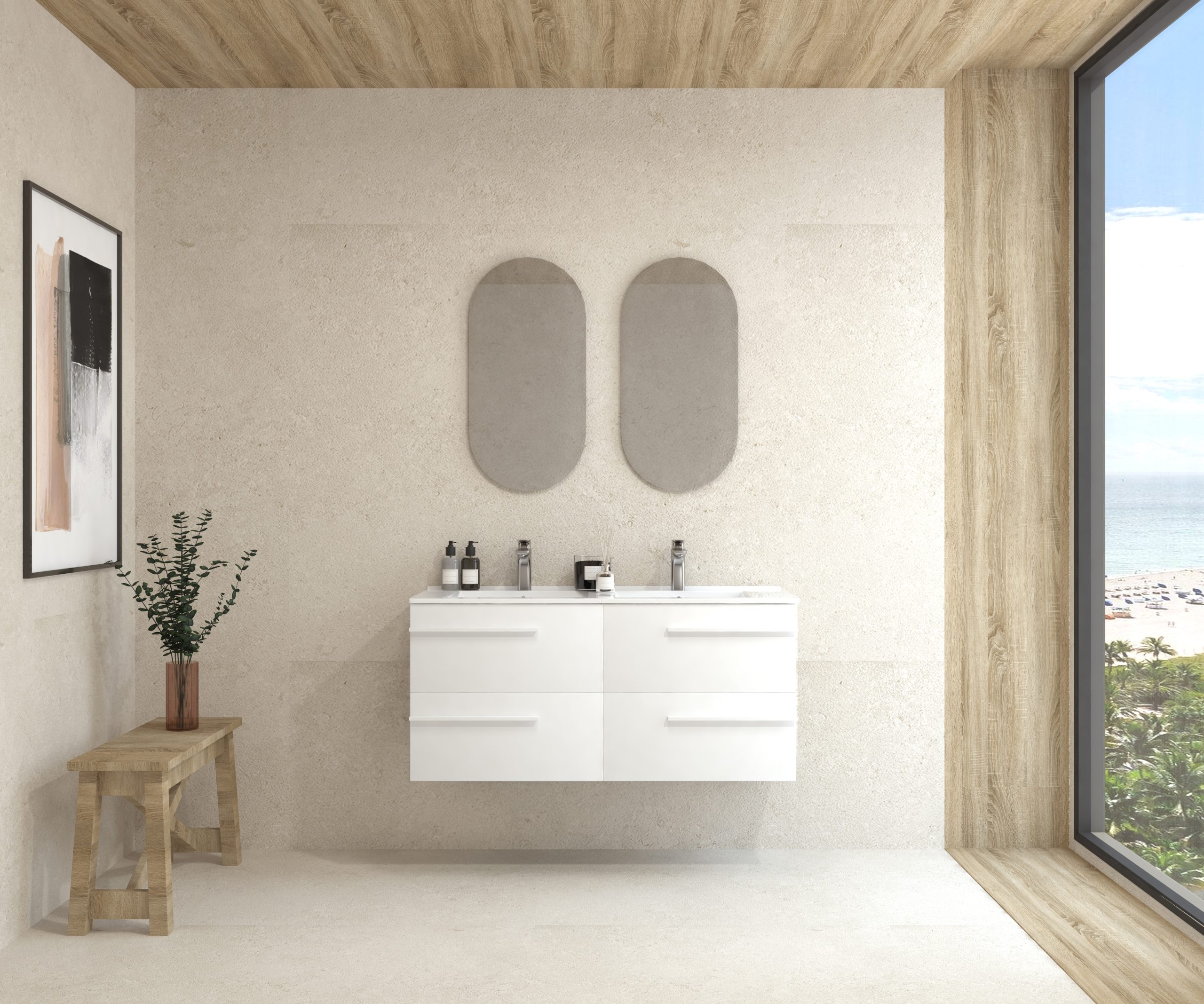 Pack CURIE + lavabo + capsule miroir