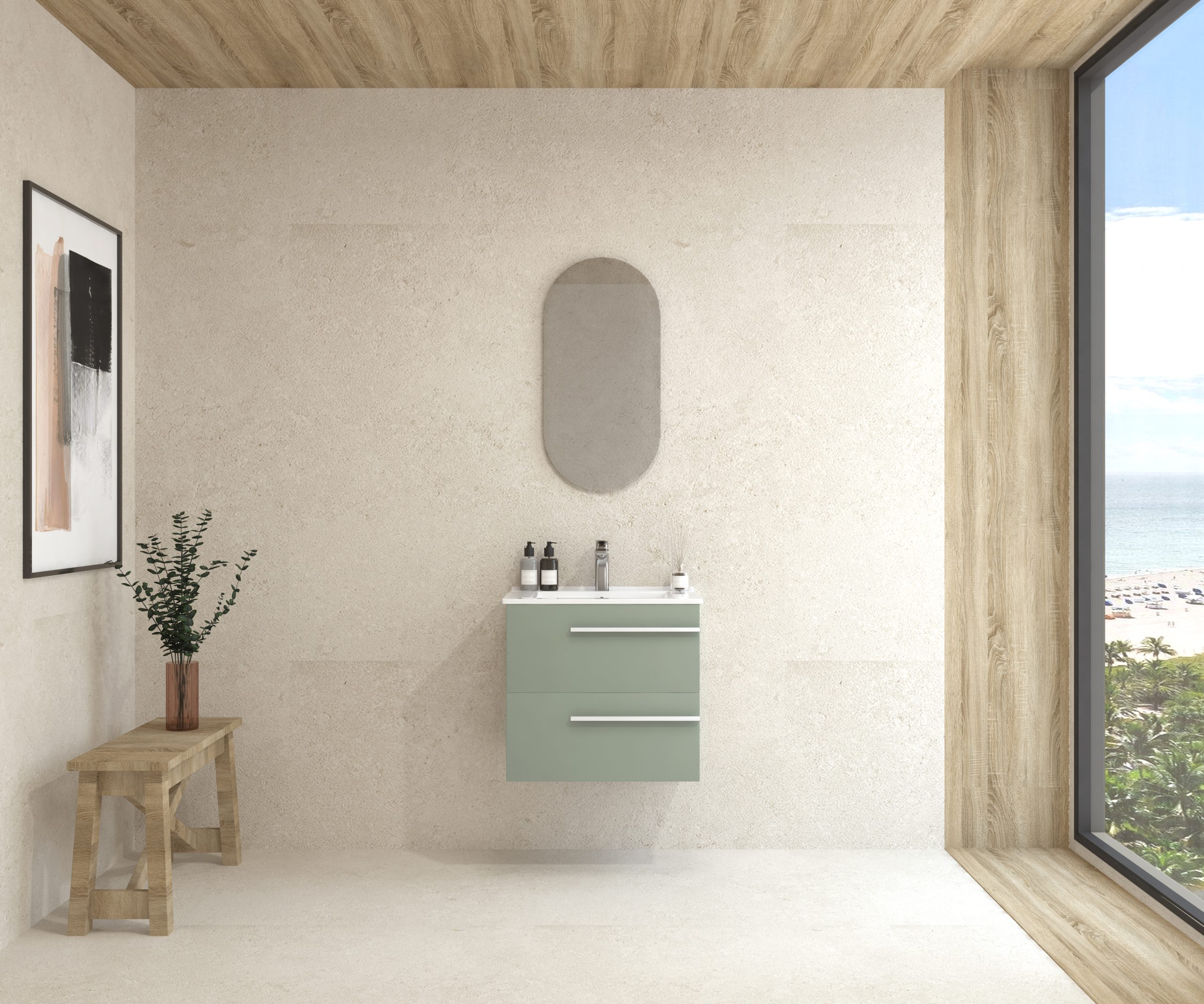 Pack CURIE + lavabo + capsule miroir