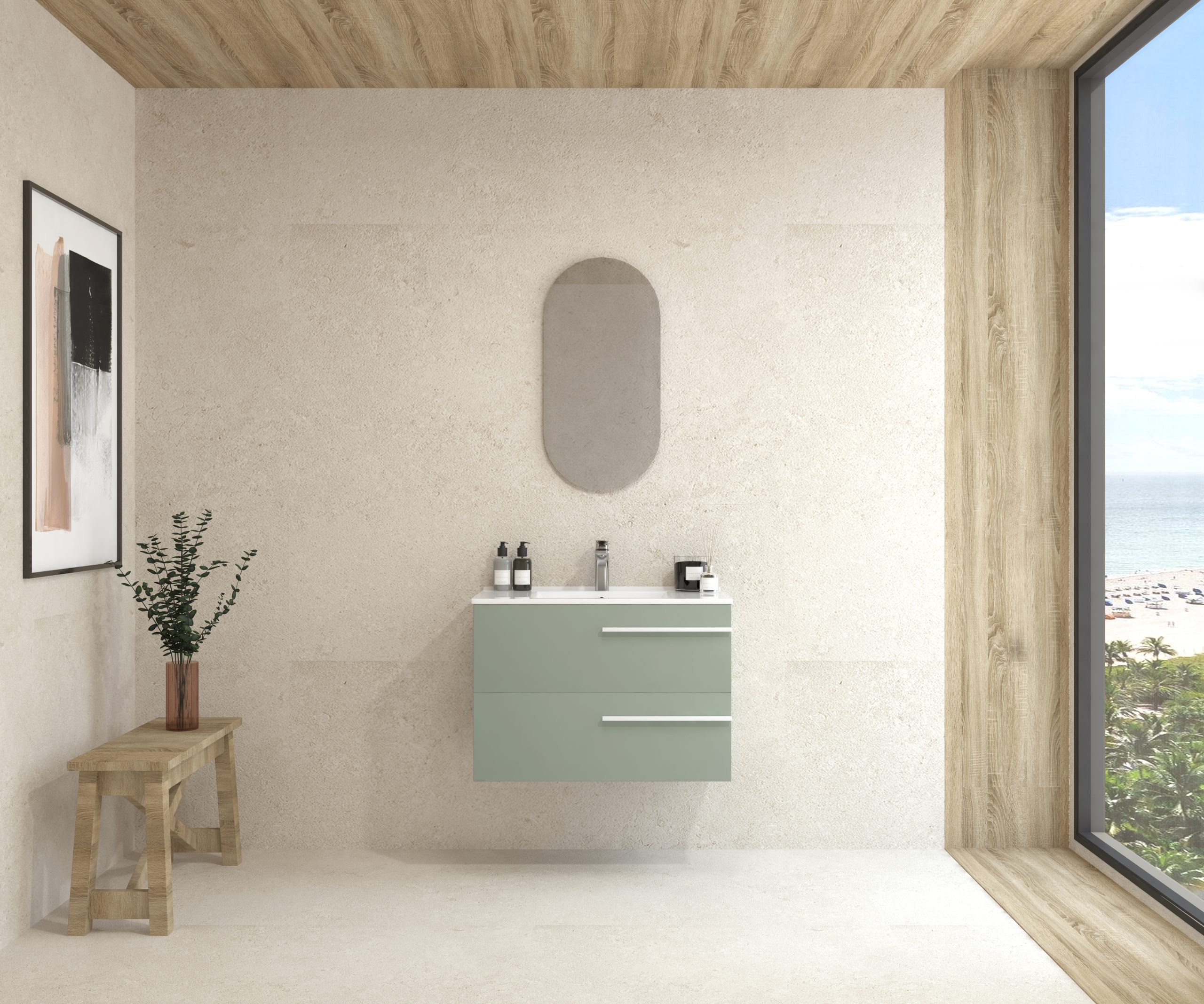 Pack CURIE + lavabo + capsule miroir