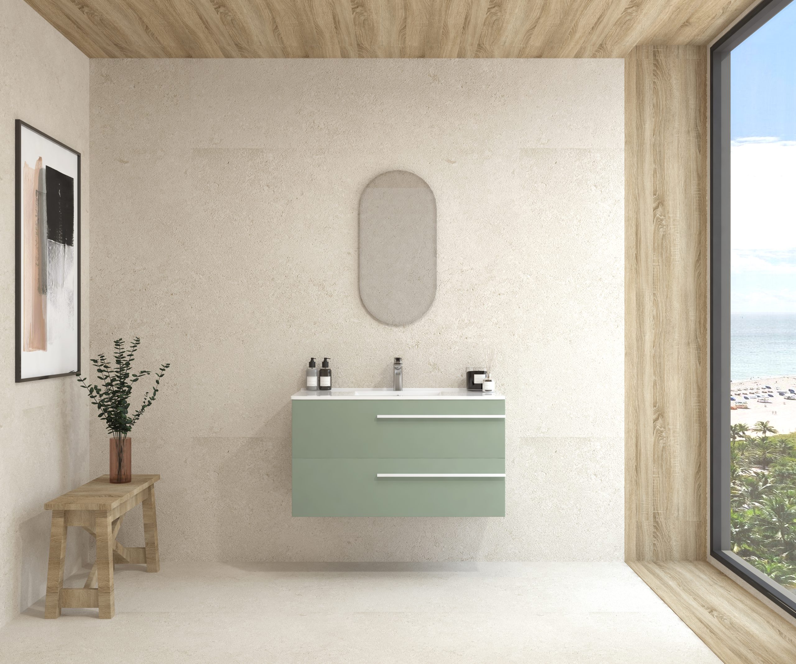 Pack CURIE + lavabo + capsule miroir