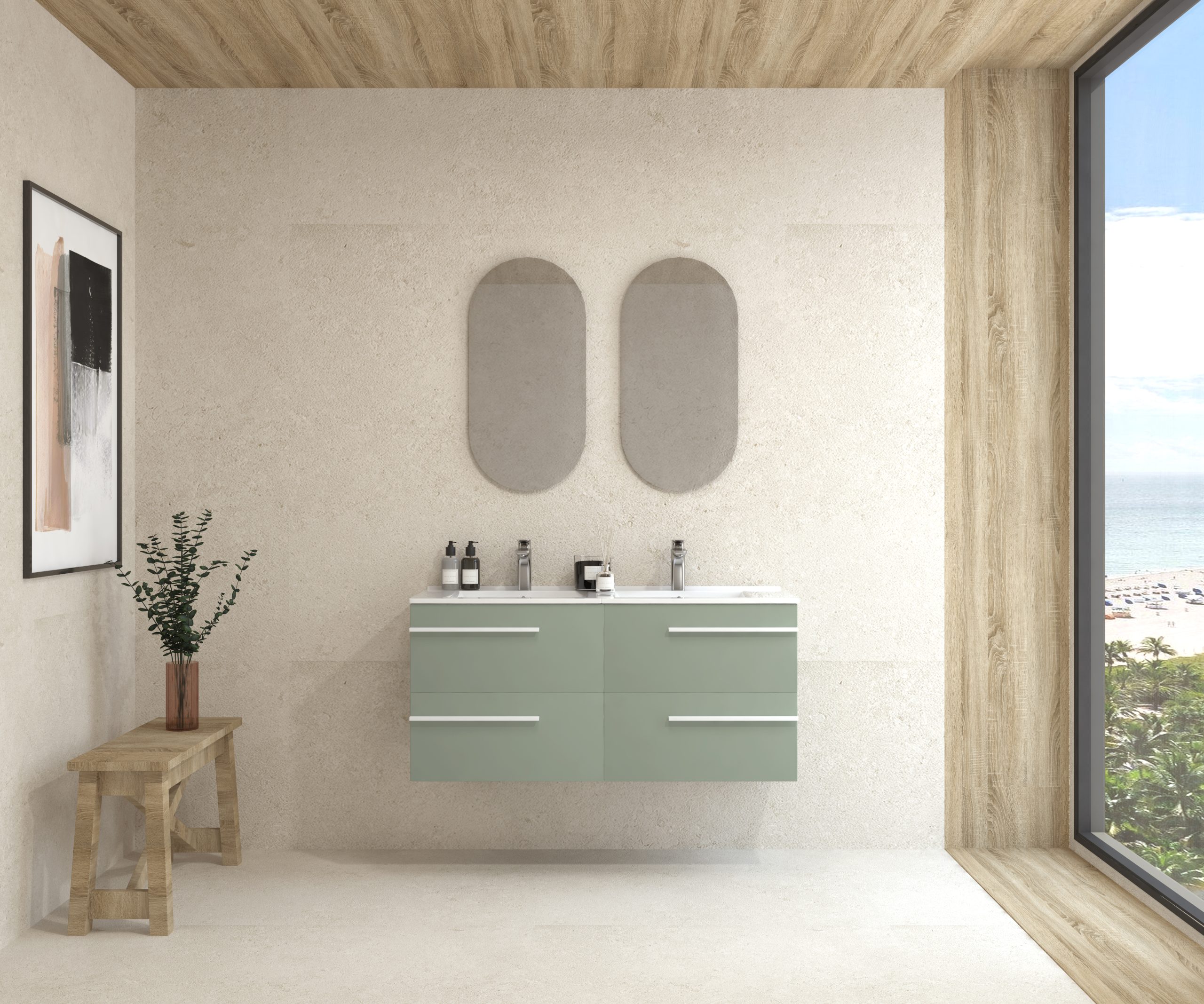 Pack CURIE + lavabo + capsule miroir