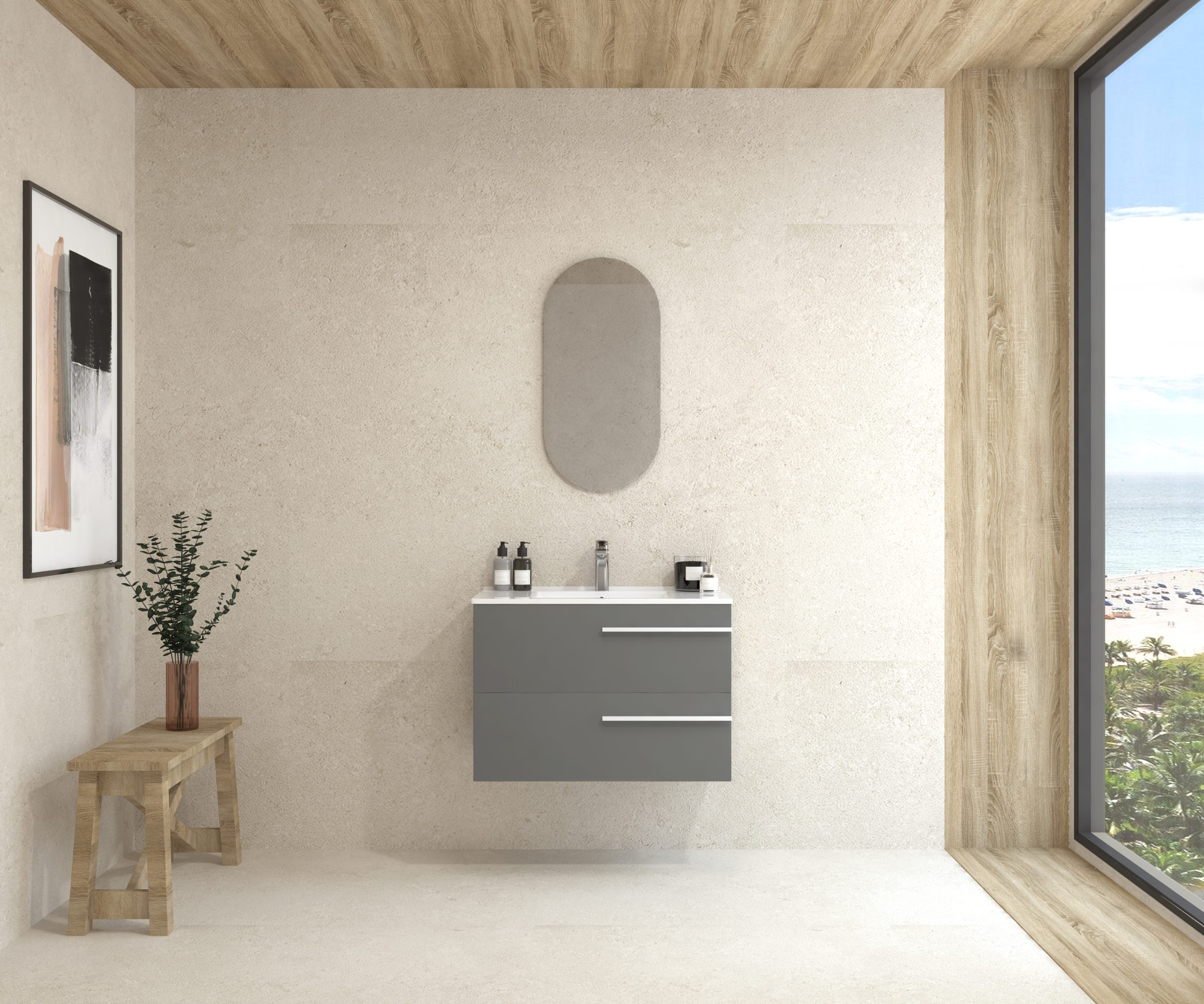Pack CURIE + lavabo + capsule miroir