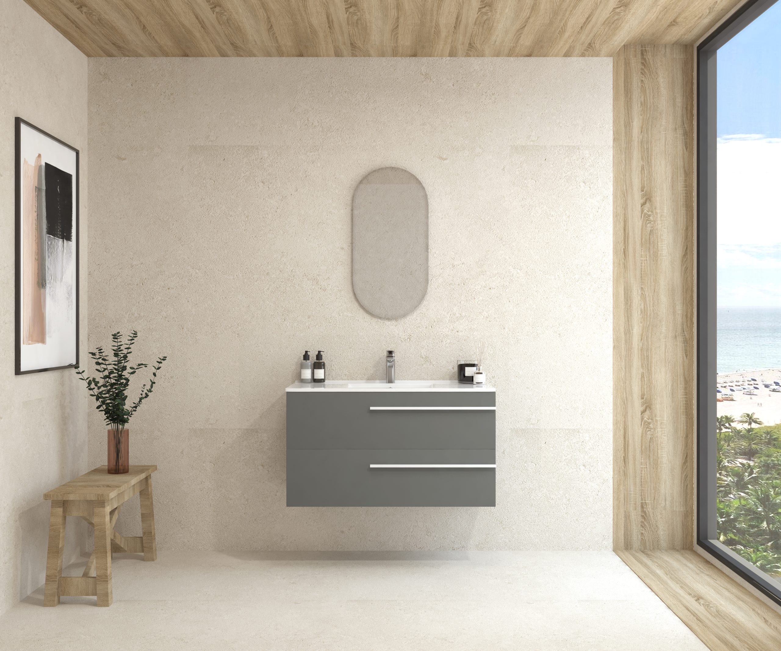 Pack CURIE + lavabo + capsule miroir