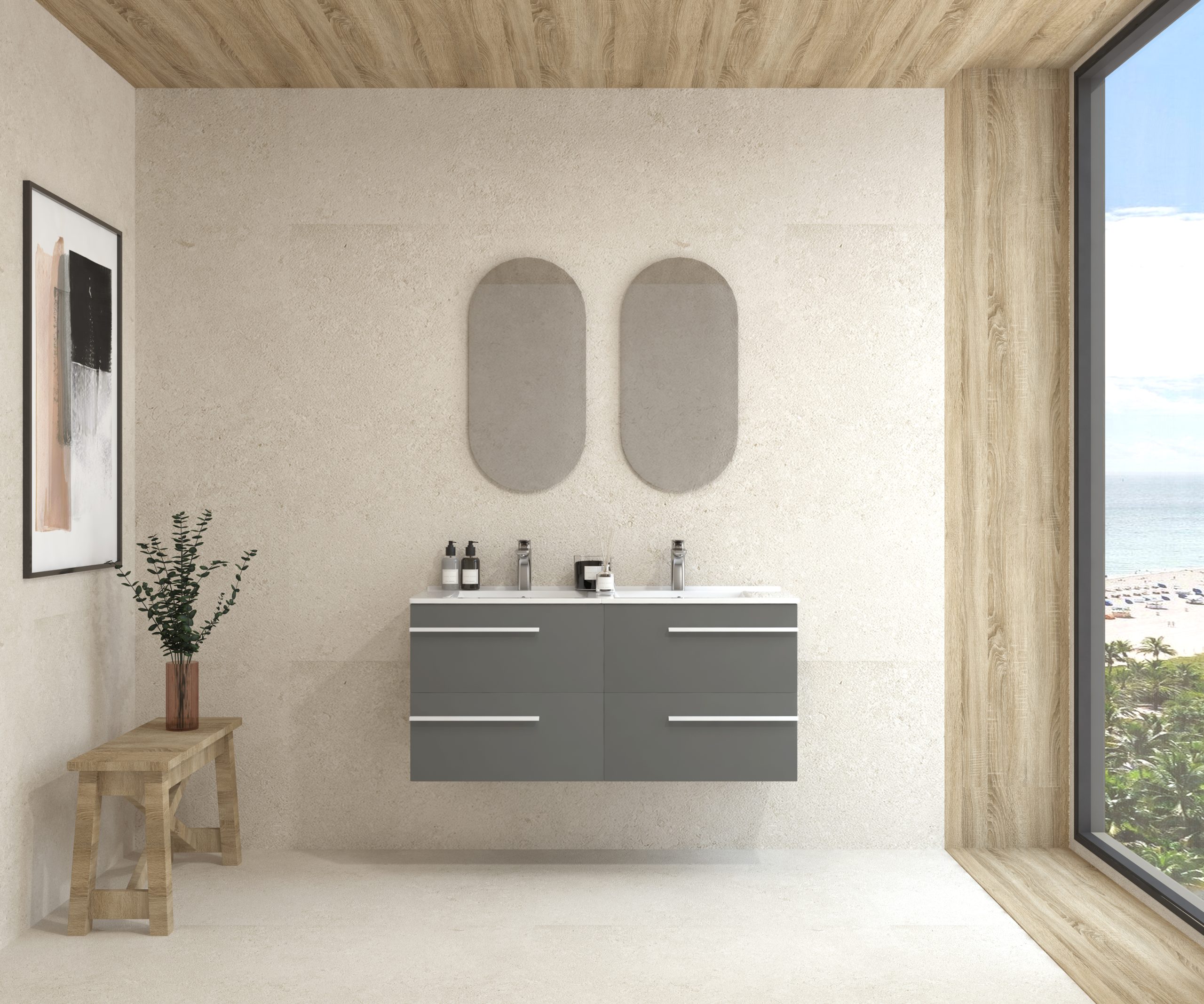 Pack CURIE + lavabo + capsule miroir