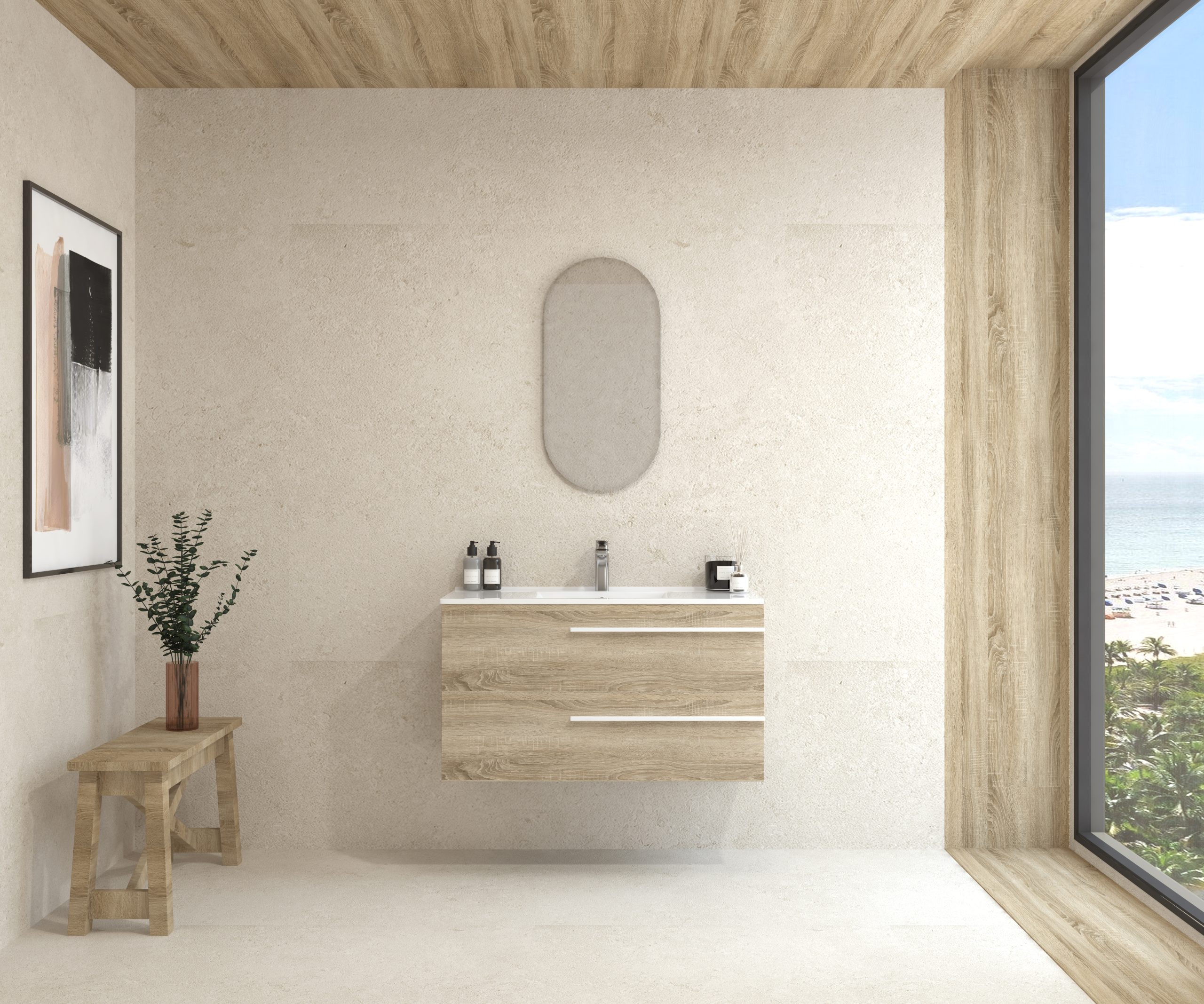 Pack CURIE + lavabo + capsule miroir