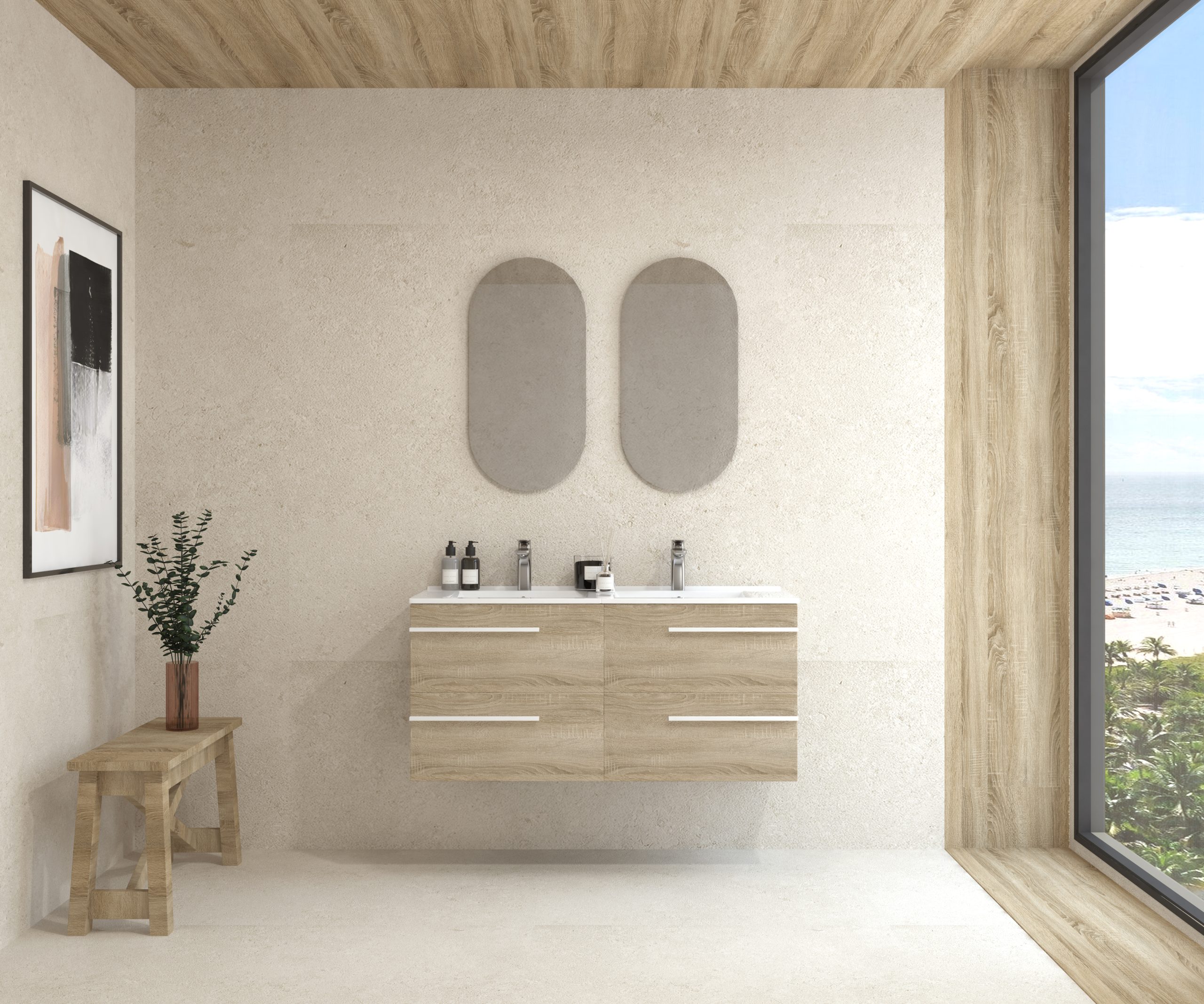 Pack CURIE + lavabo + capsule miroir