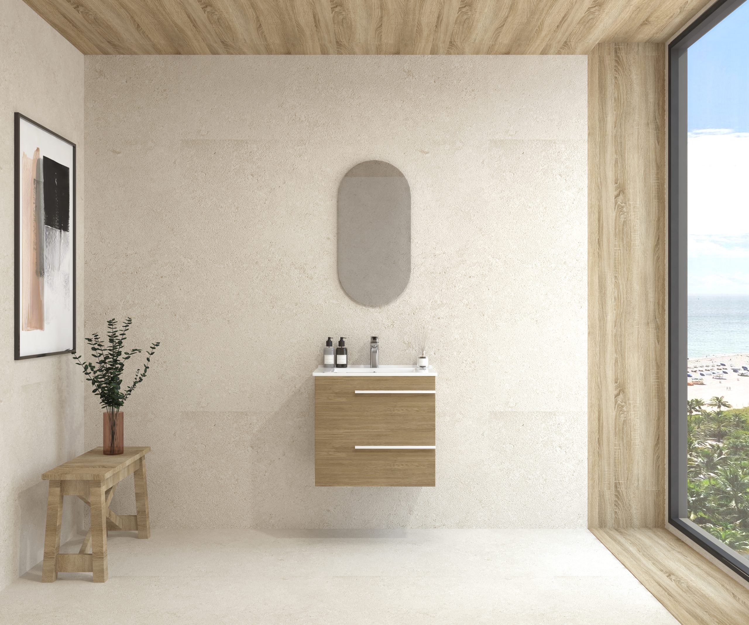 Pack CURIE + lavabo + capsule miroir