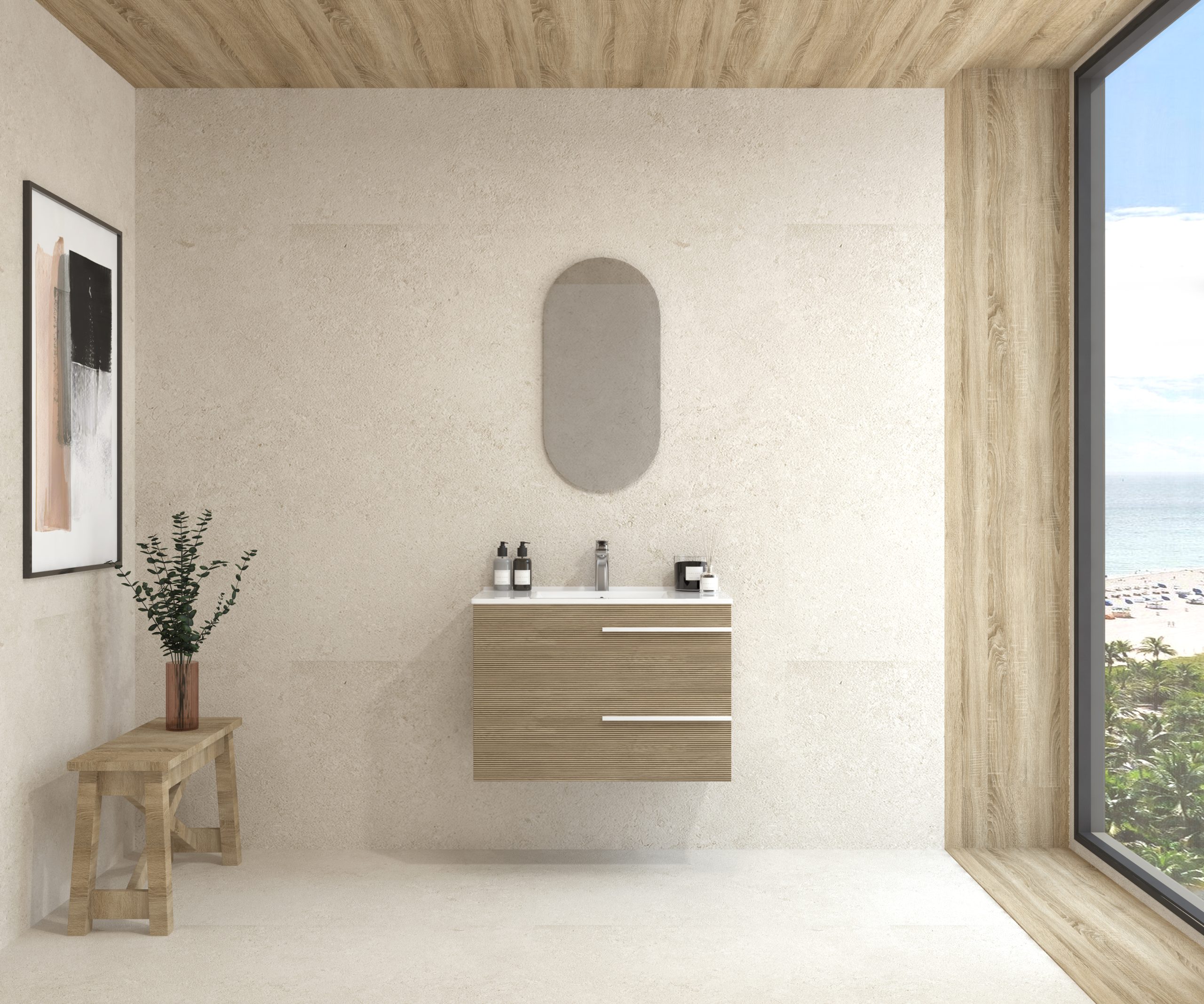 Pack CURIE + lavabo + capsule miroir