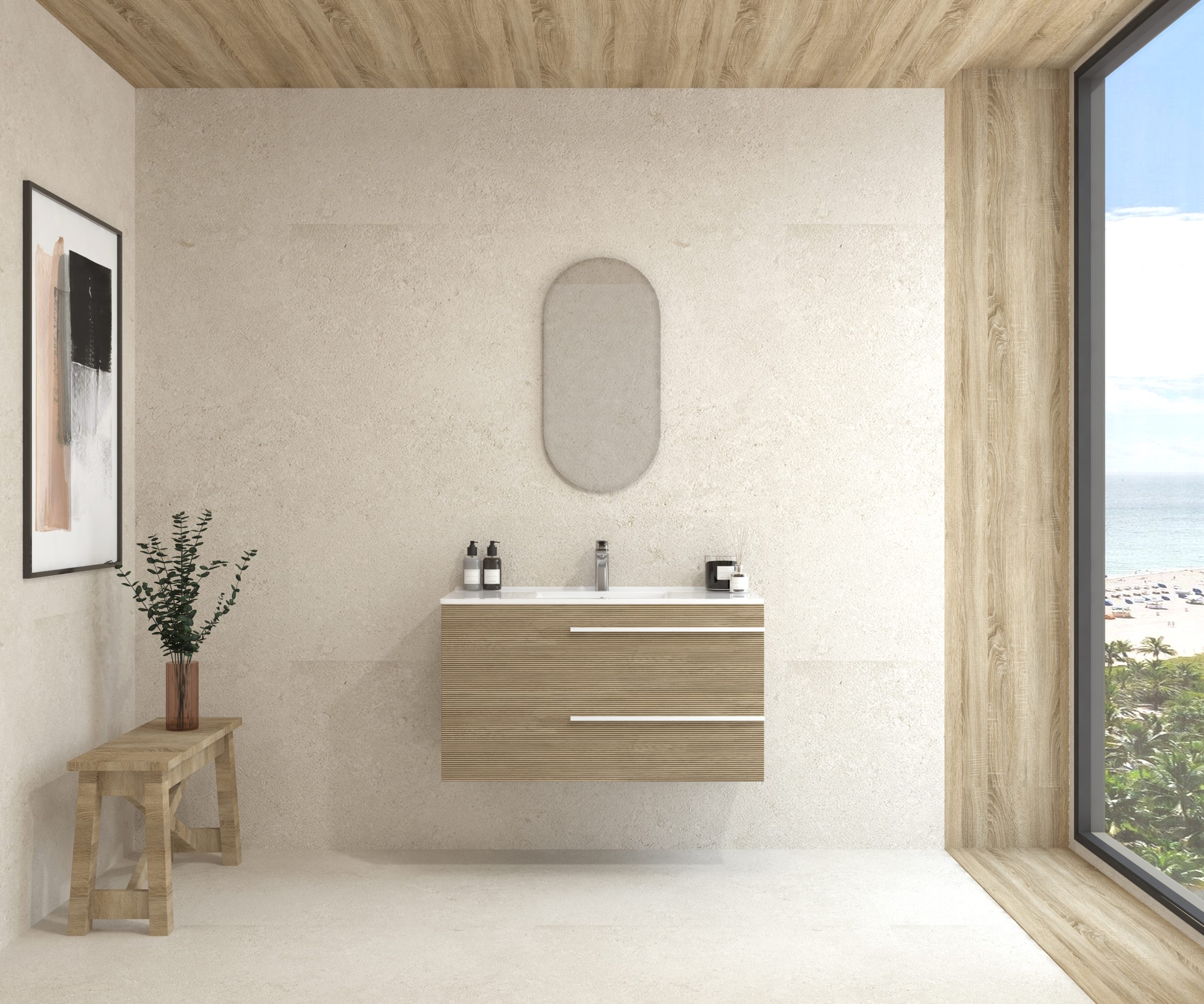 Pack CURIE + lavabo + capsule miroir