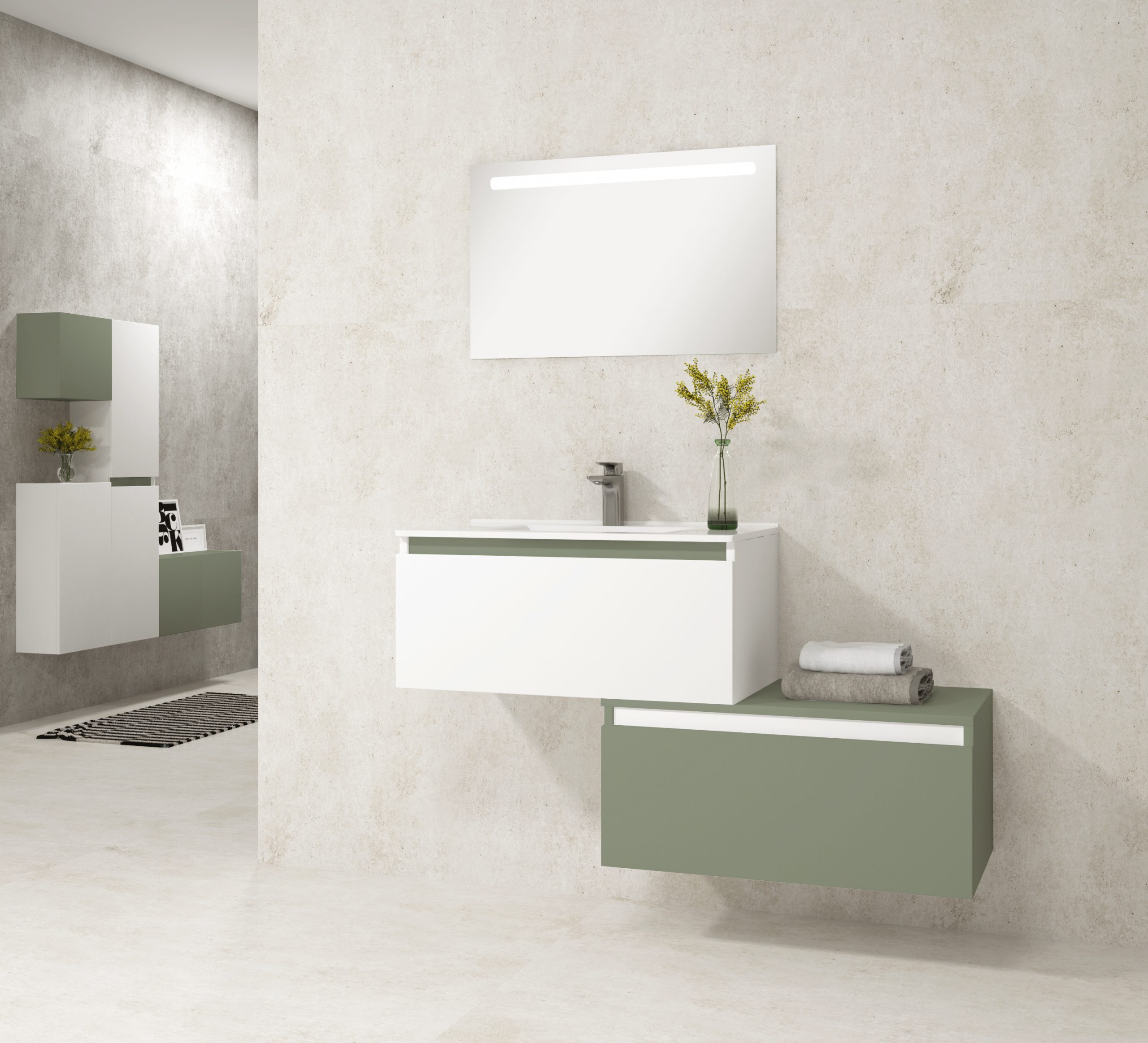 Pack DIJON + vases en céramique + miroir LED