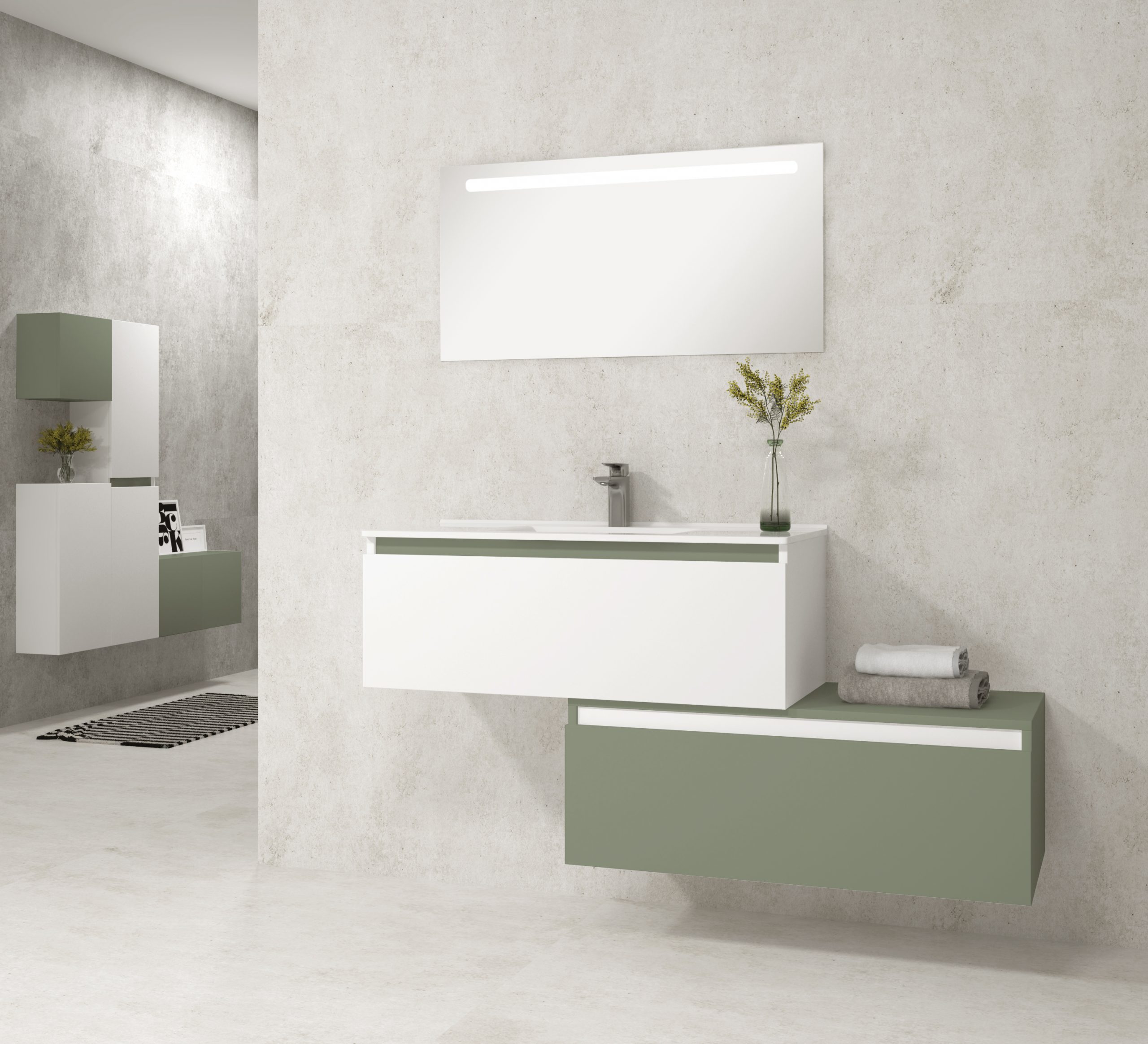 Pack DIJON + vases en céramique + miroir LED