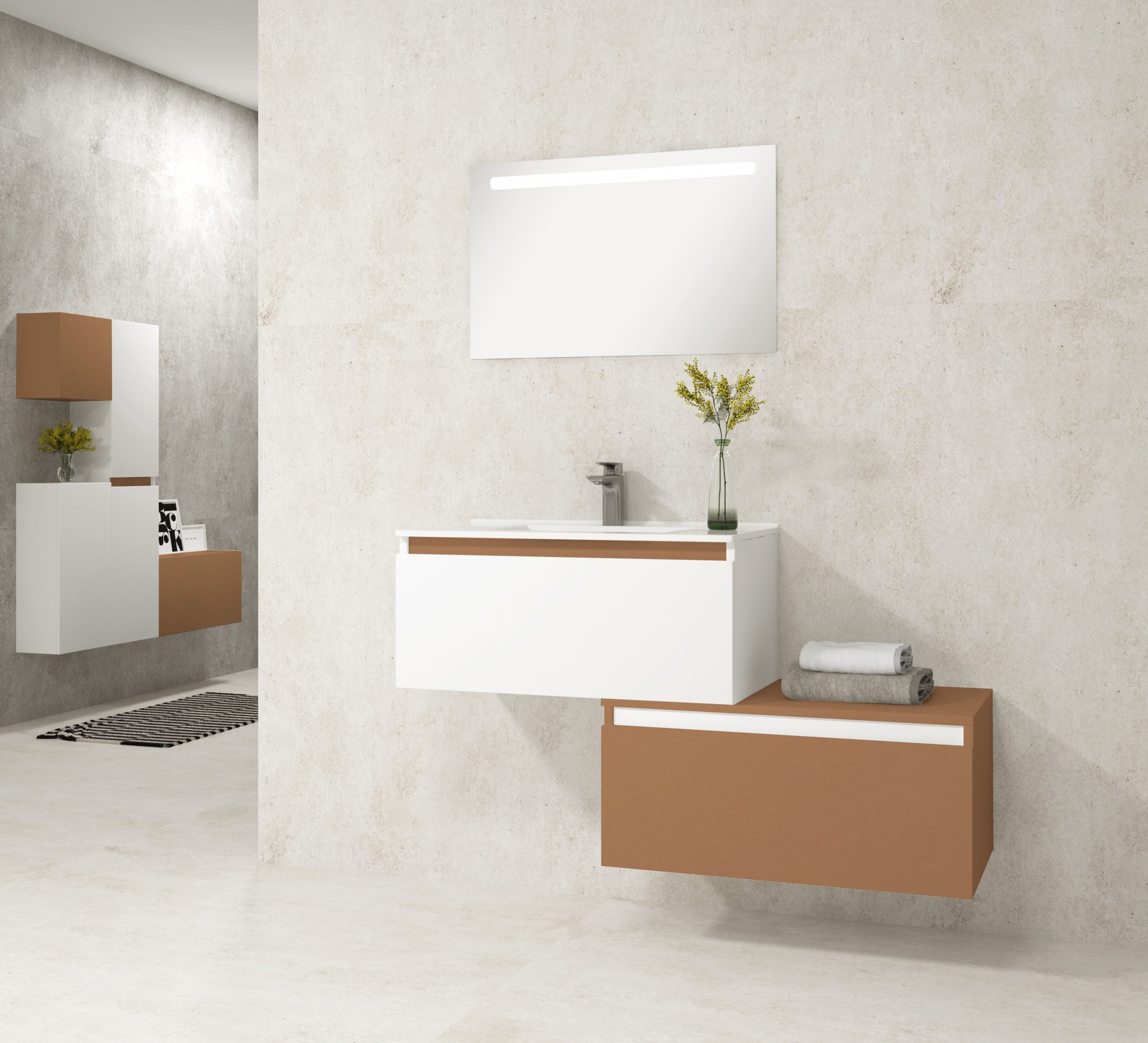 Pack DIJON + vases en céramique + miroir LED