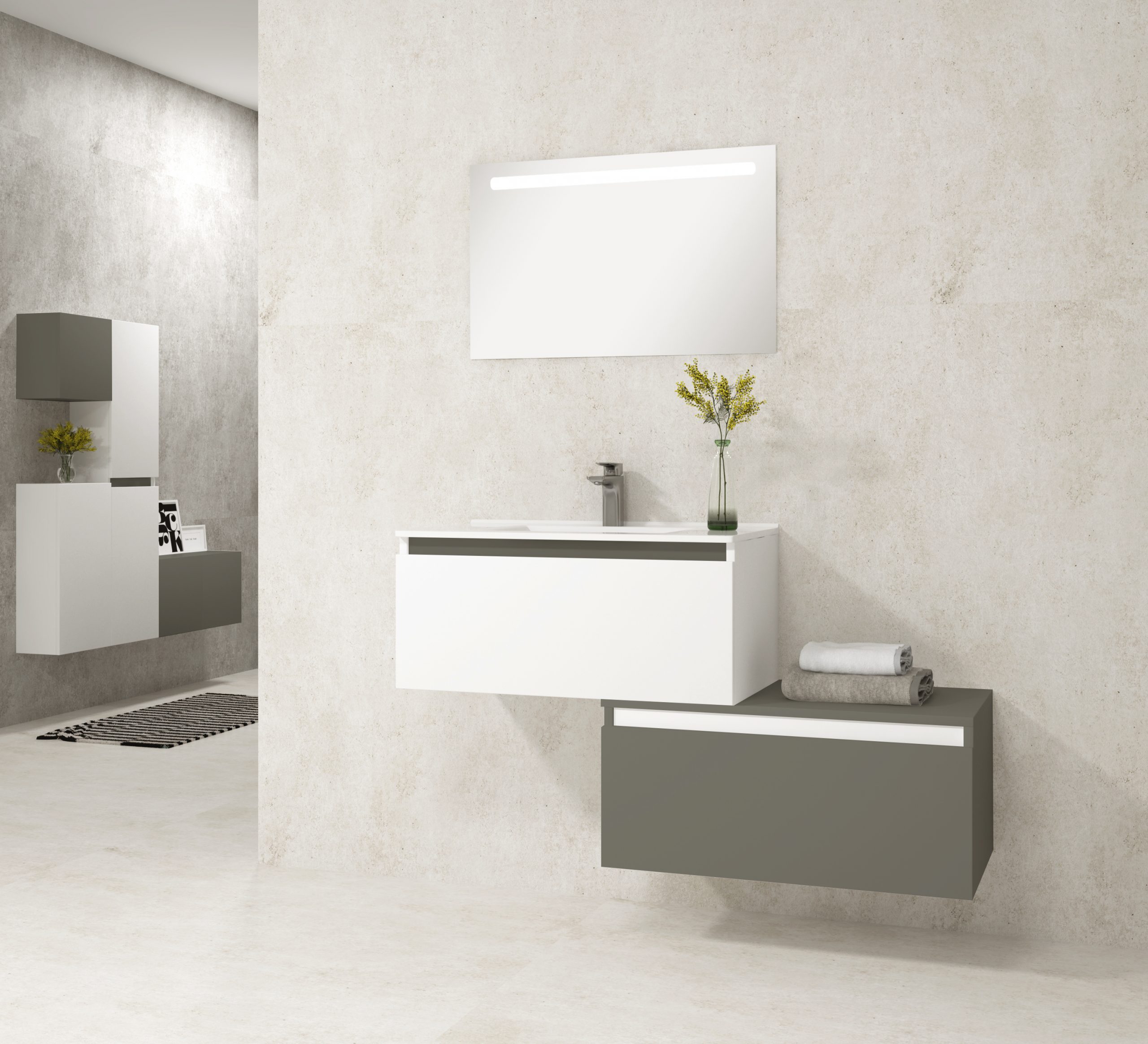 Pack DIJON + vases en céramique + miroir LED