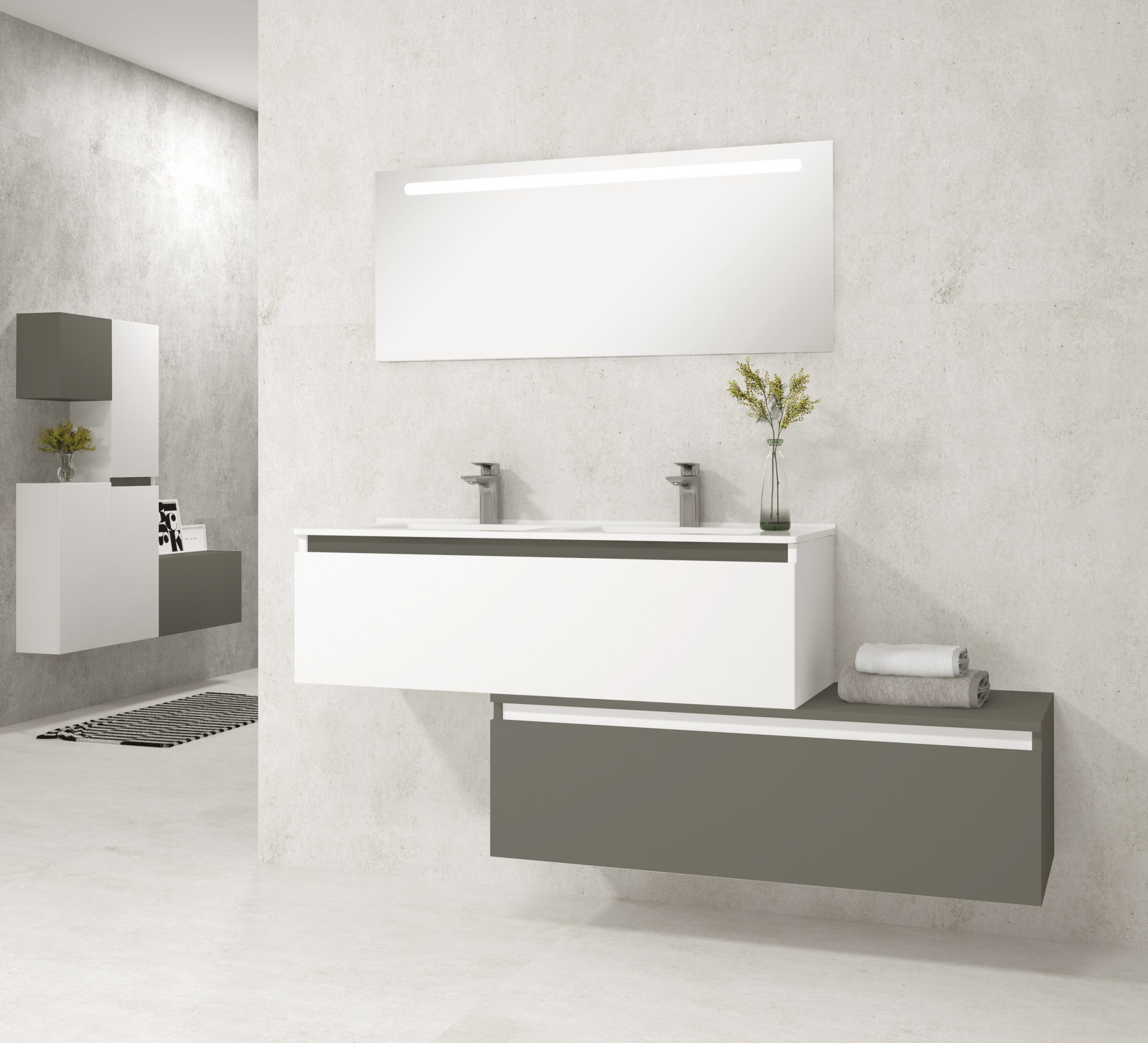 Pack DIJON + vases en céramique + miroir LED