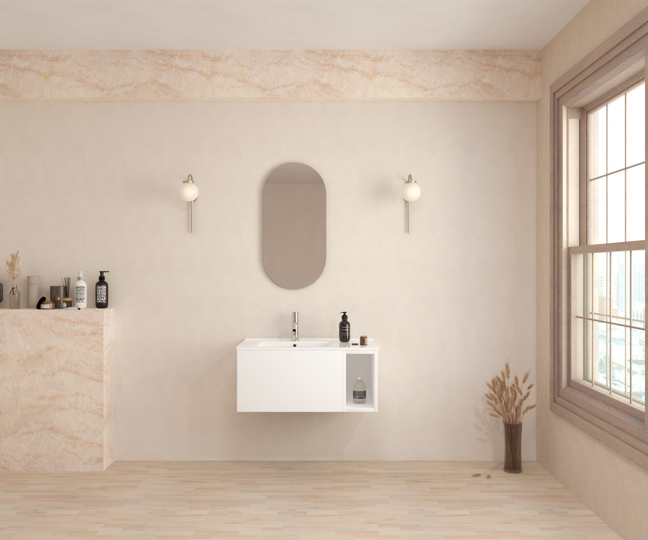 Pack DENEUVE + lavabo + capsule miroir