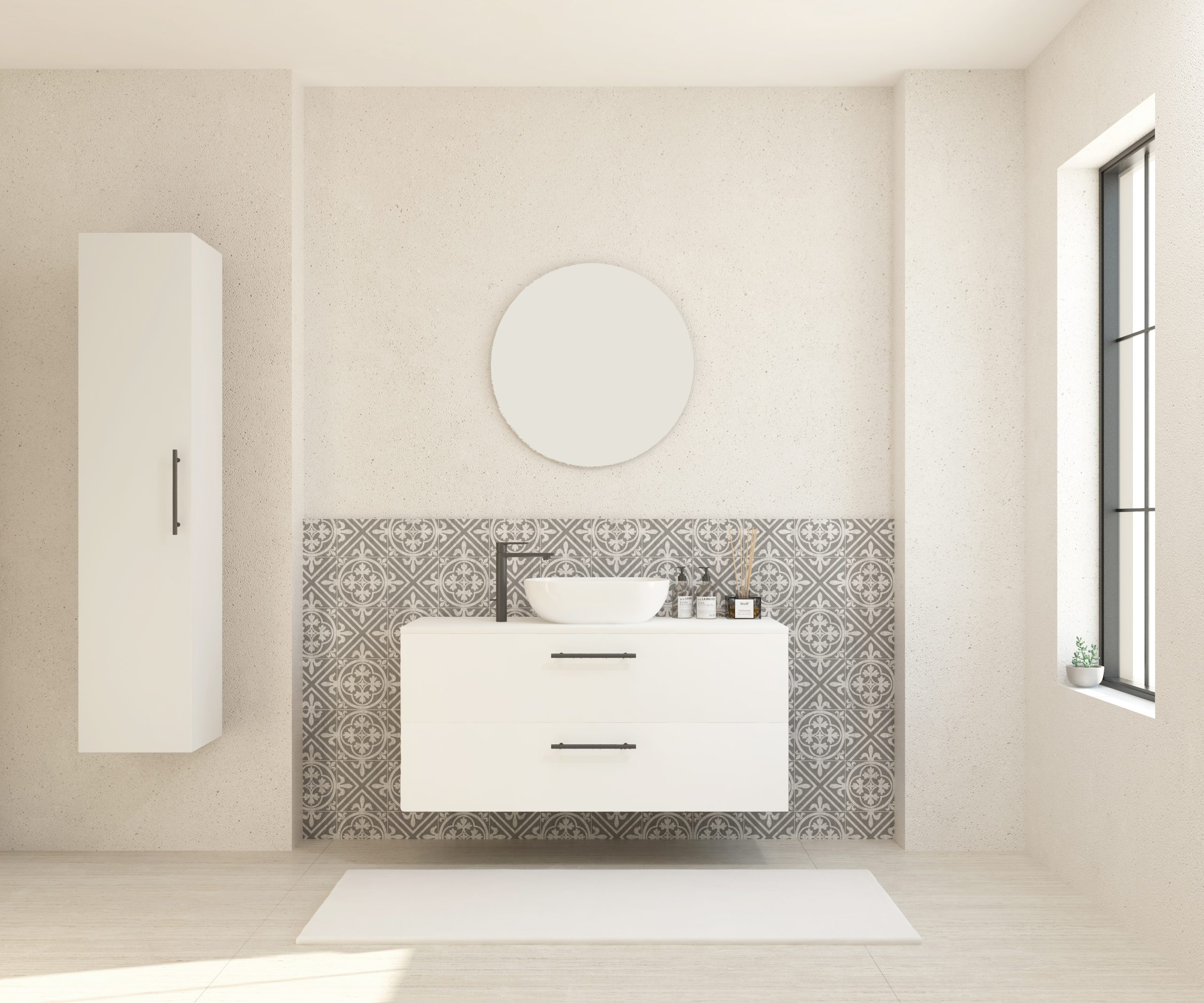 Pack GAUVIN + lavabo + miroir rond