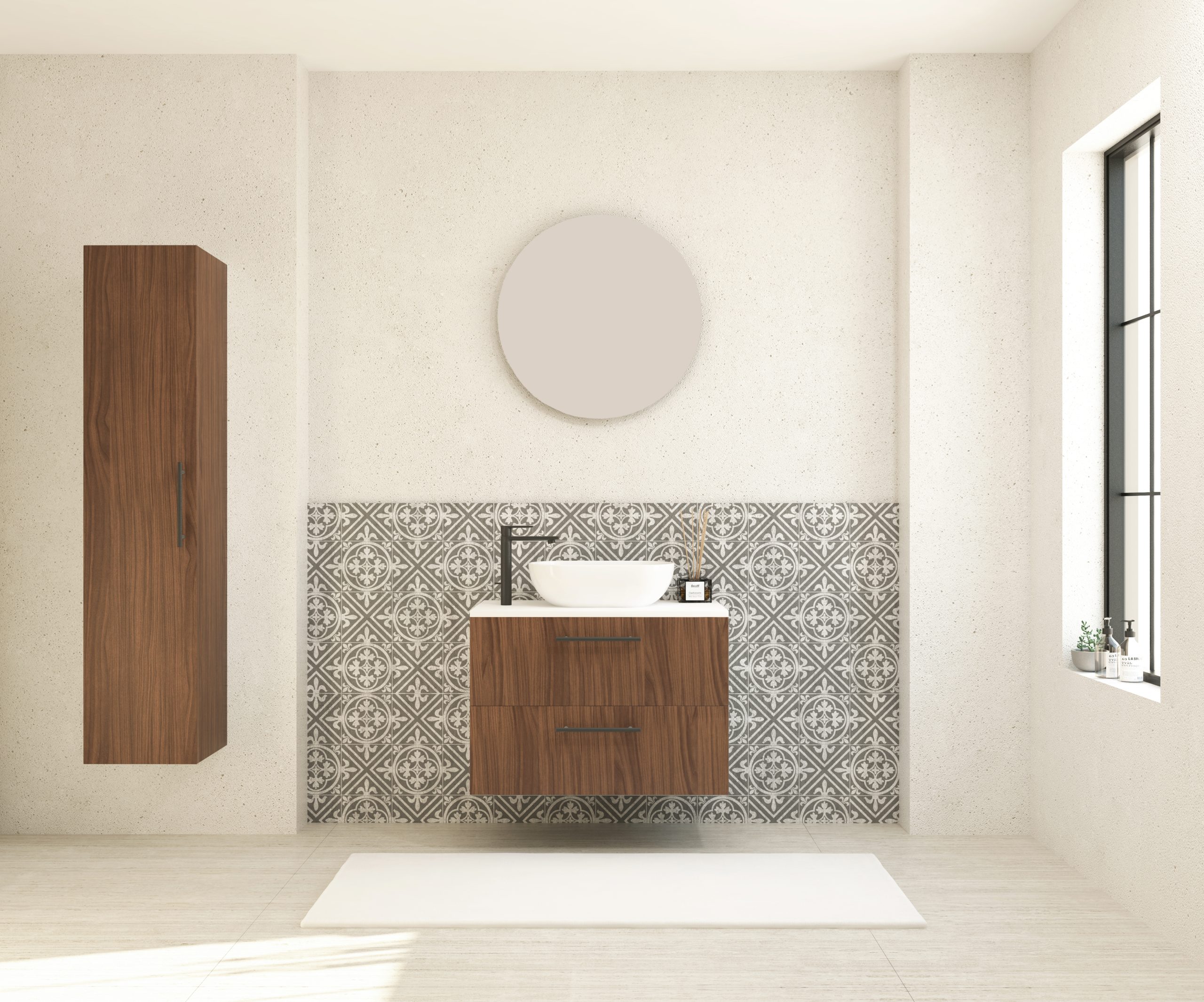 Pack GAUVIN + lavabo + miroir rond