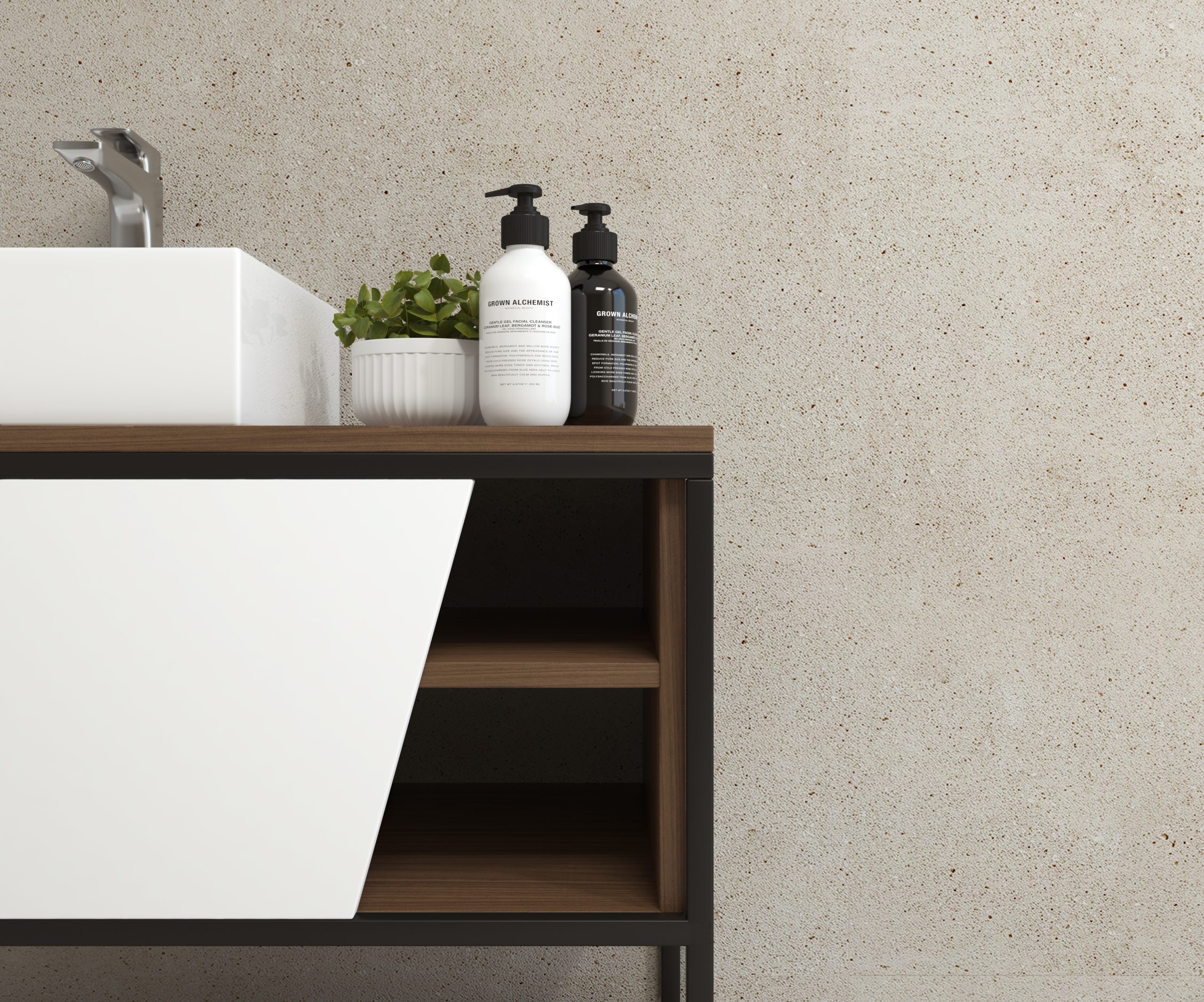 Pack Iron Rennes avec lavabo et miroir LED