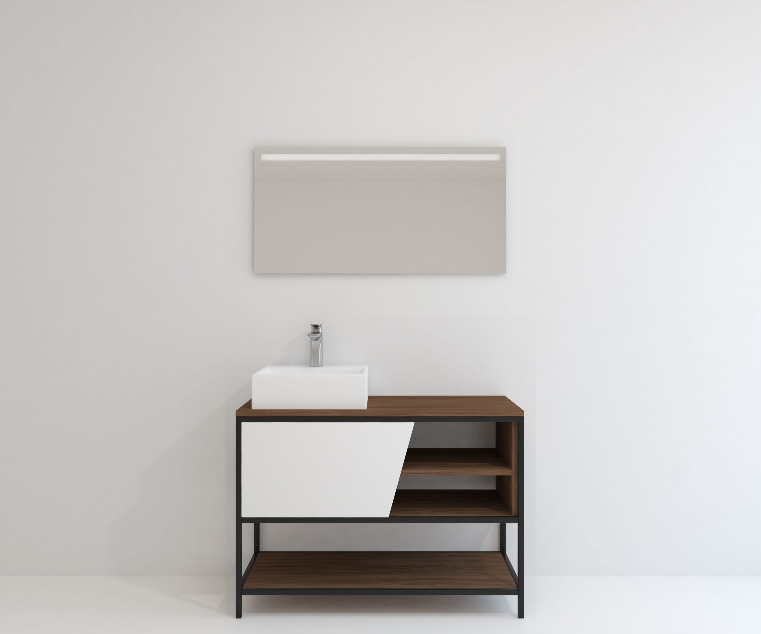 Pack Iron Rennes avec lavabo et miroir LED