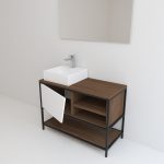 Pack Iron Rennes avec lavabo et miroir LED
