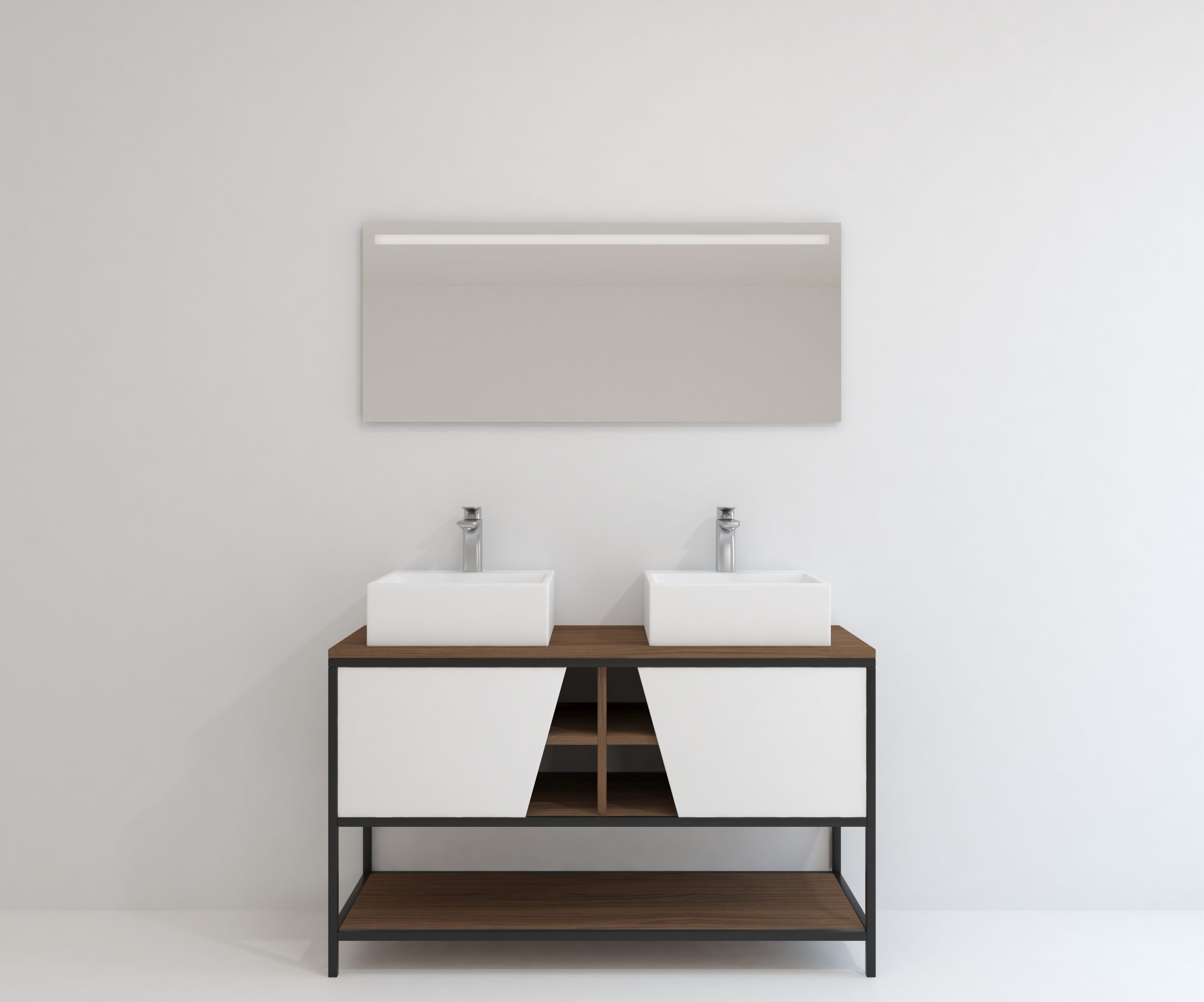 Pack Iron Rennes avec lavabo et miroir LED