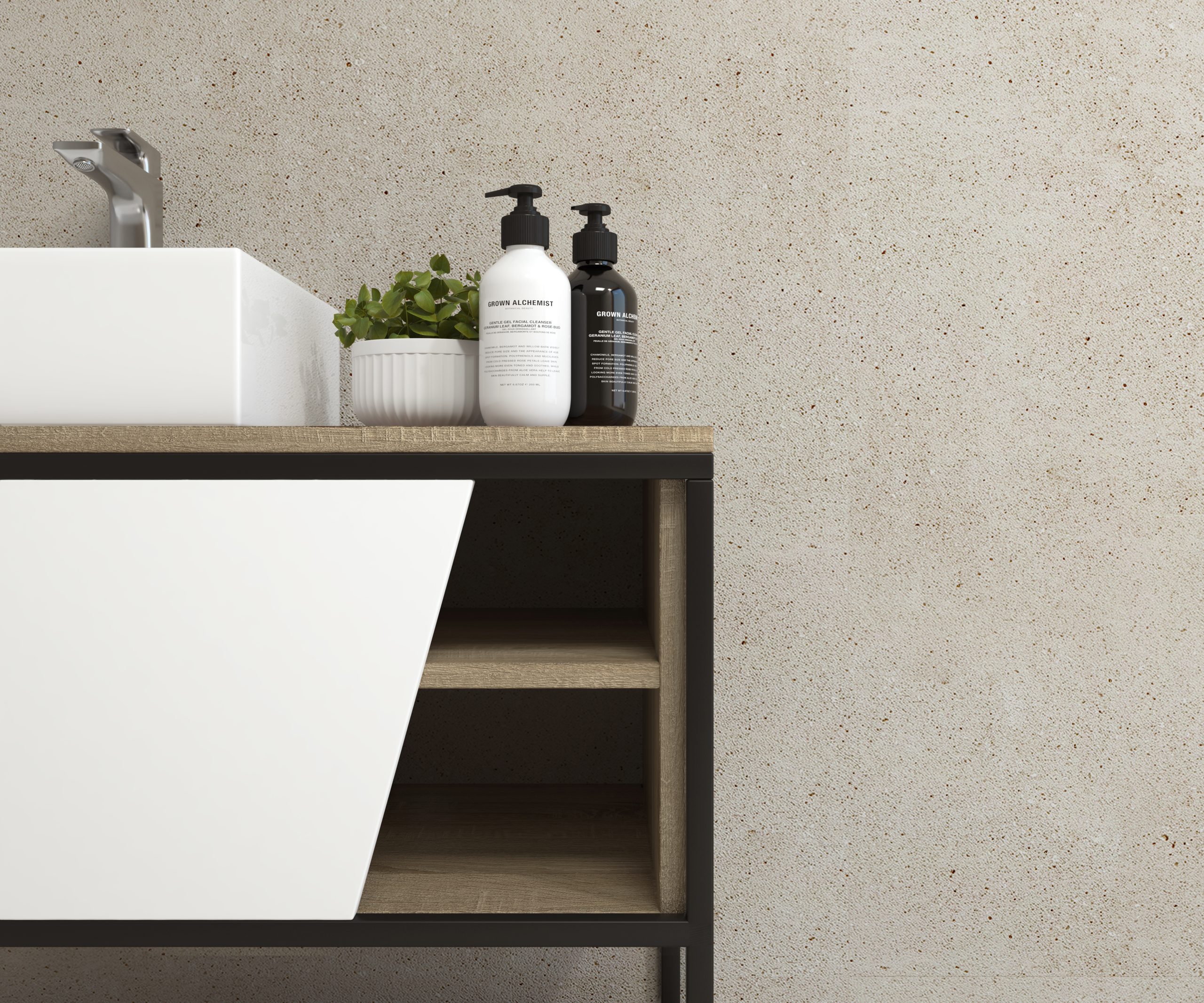 Pack Iron Rennes avec lavabo et miroir LED