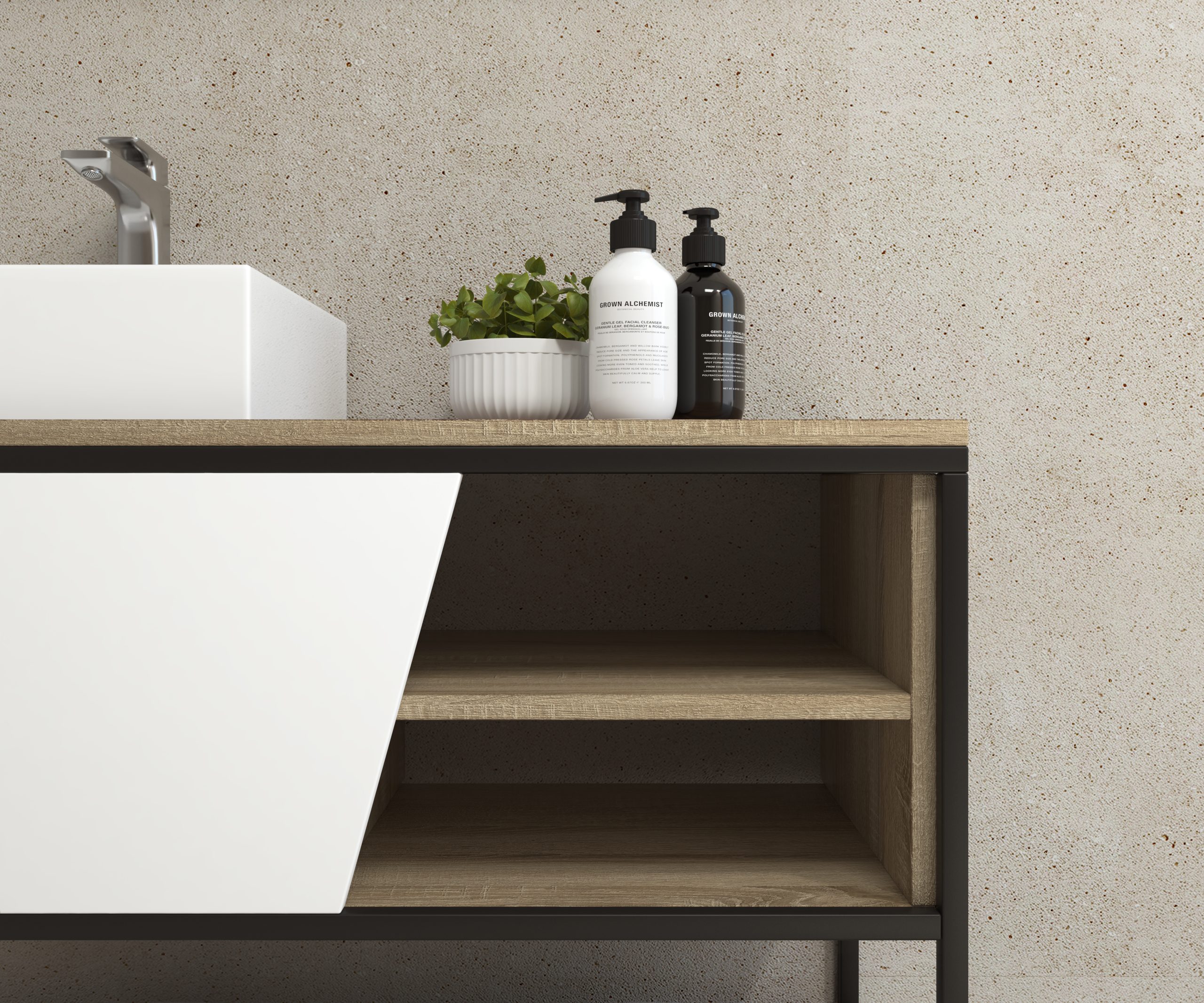 Pack Iron Rennes avec lavabo et miroir LED