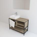 Pack Iron Rennes avec lavabo et miroir LED