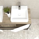 Pack Iron Rennes avec lavabo et miroir LED