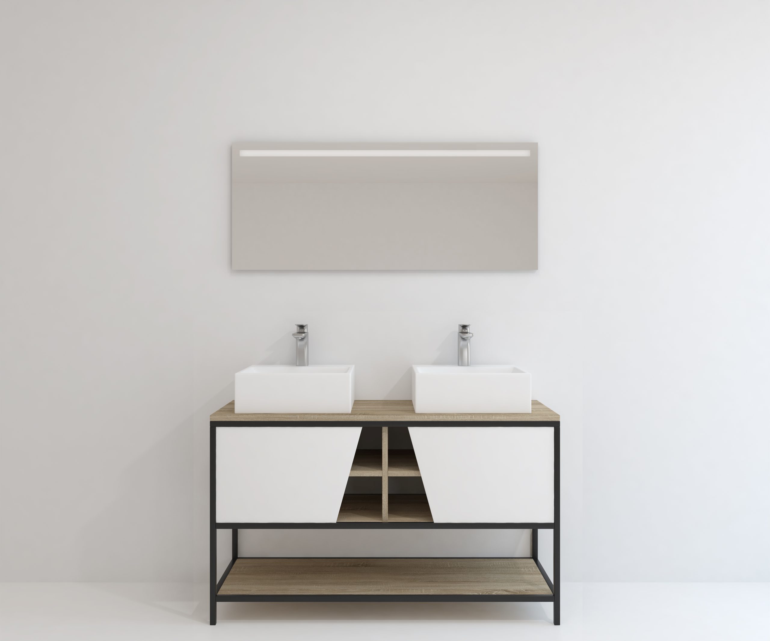 Pack Iron Rennes avec lavabo et miroir LED