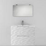 Pack Iroise avec deux fenêtres, lavabo, miroir et spot LED