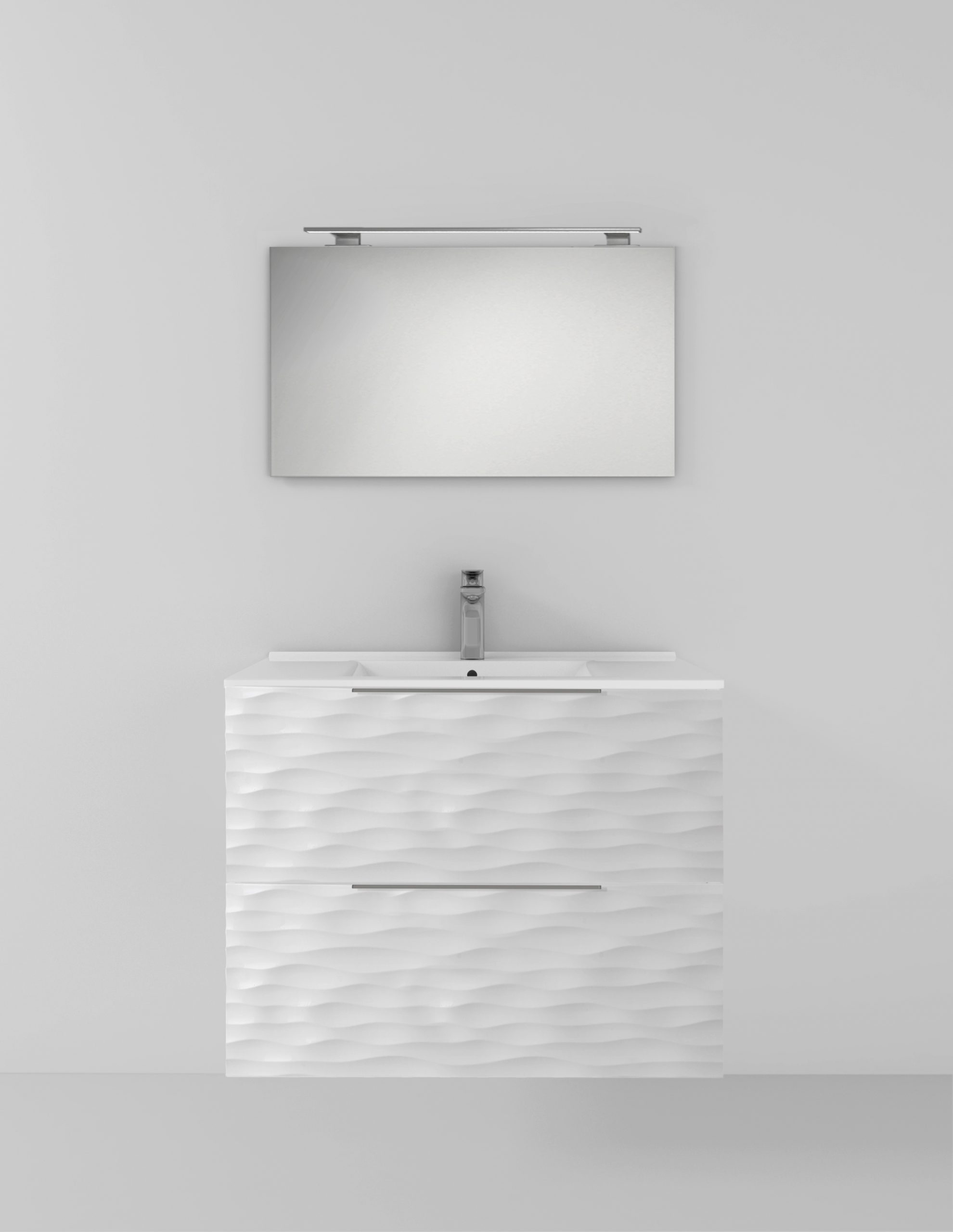 Pack Iroise avec deux fenêtres, lavabo, miroir et spot LED