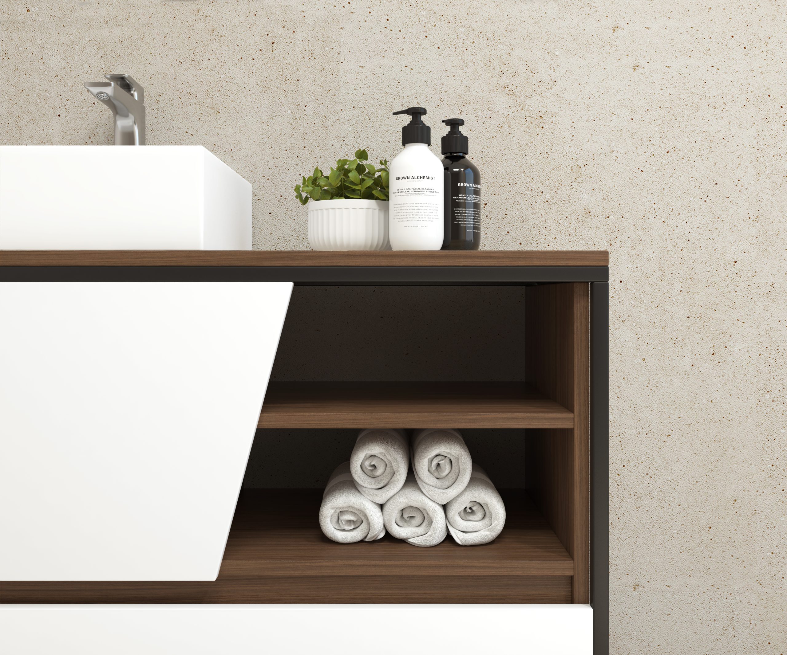 Pack Iron Rennes avec lavabo et miroir LED