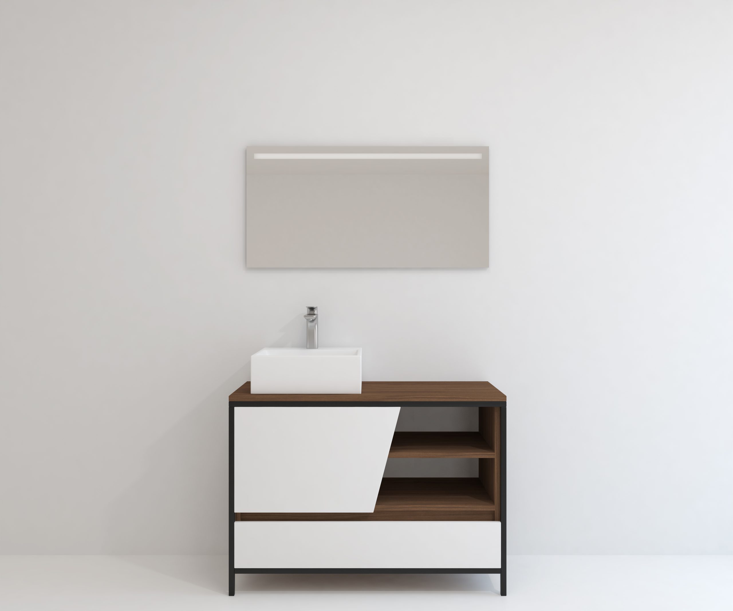 Pack Iron Rennes avec lavabo et miroir LED