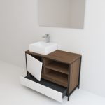 Pack Iron Rennes avec lavabo et miroir LED