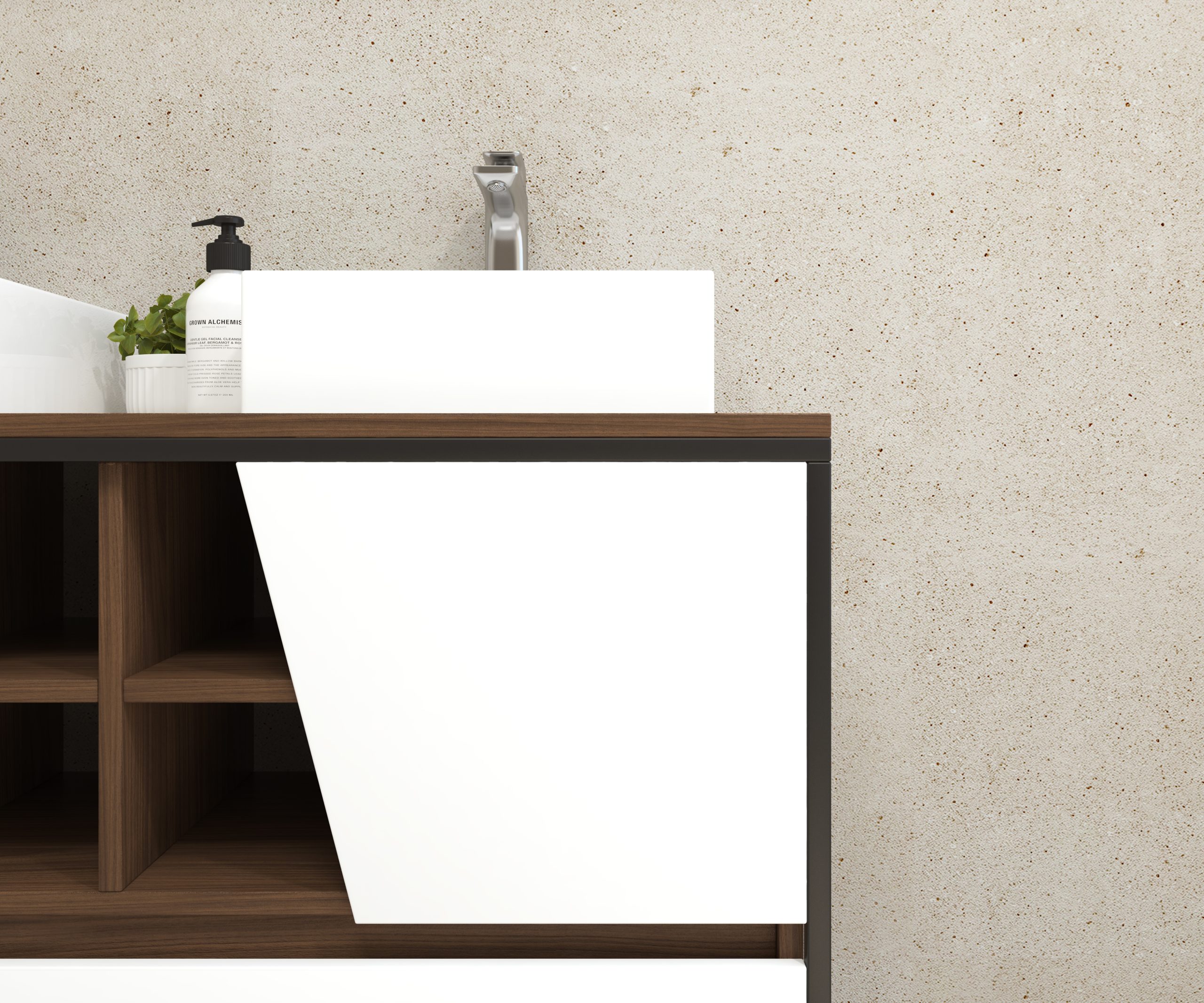 Pack Iron Rennes avec lavabo et miroir LED