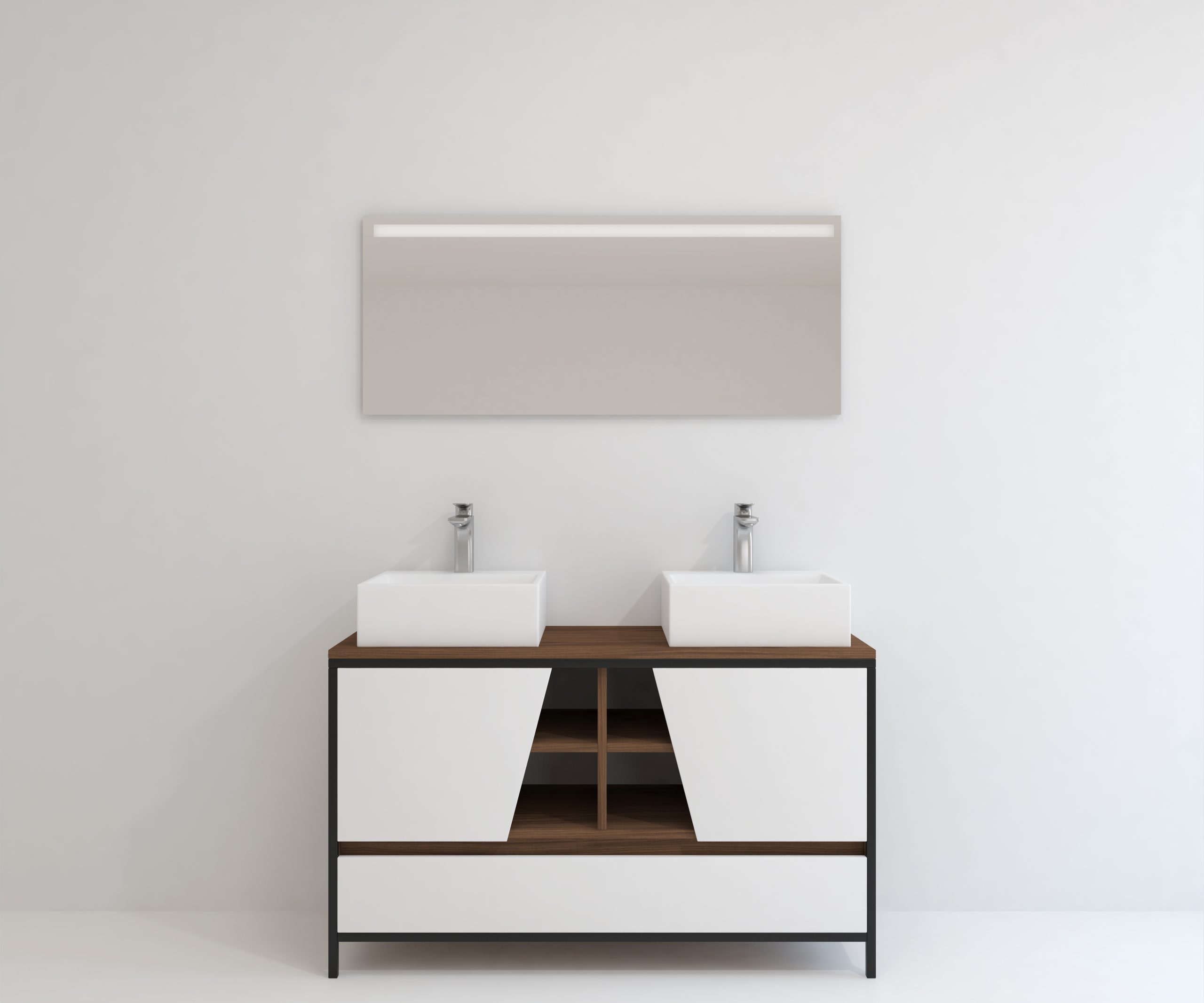 Pack Iron Rennes avec lavabo et miroir LED
