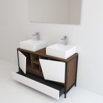 Pack Iron Rennes avec lavabo et miroir LED