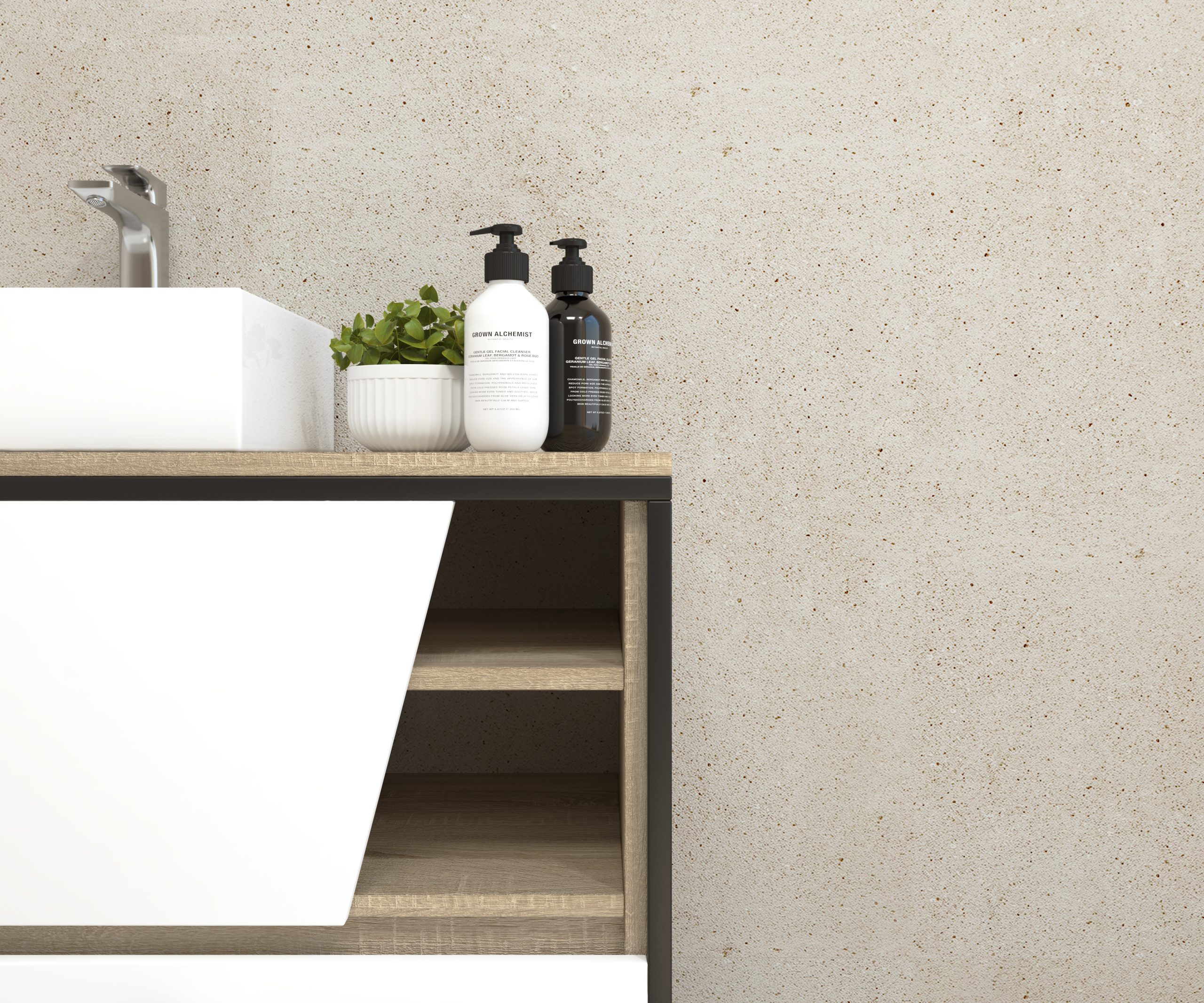 Pack Iron Rennes avec lavabo et miroir LED