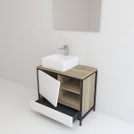 Pack Iron Rennes avec lavabo et miroir LED