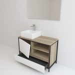 Pack Iron Rennes avec lavabo et miroir LED
