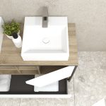 Pack Iron Rennes avec lavabo et miroir LED