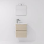 Pack Lez + lavabo + miroir + projecteur LED